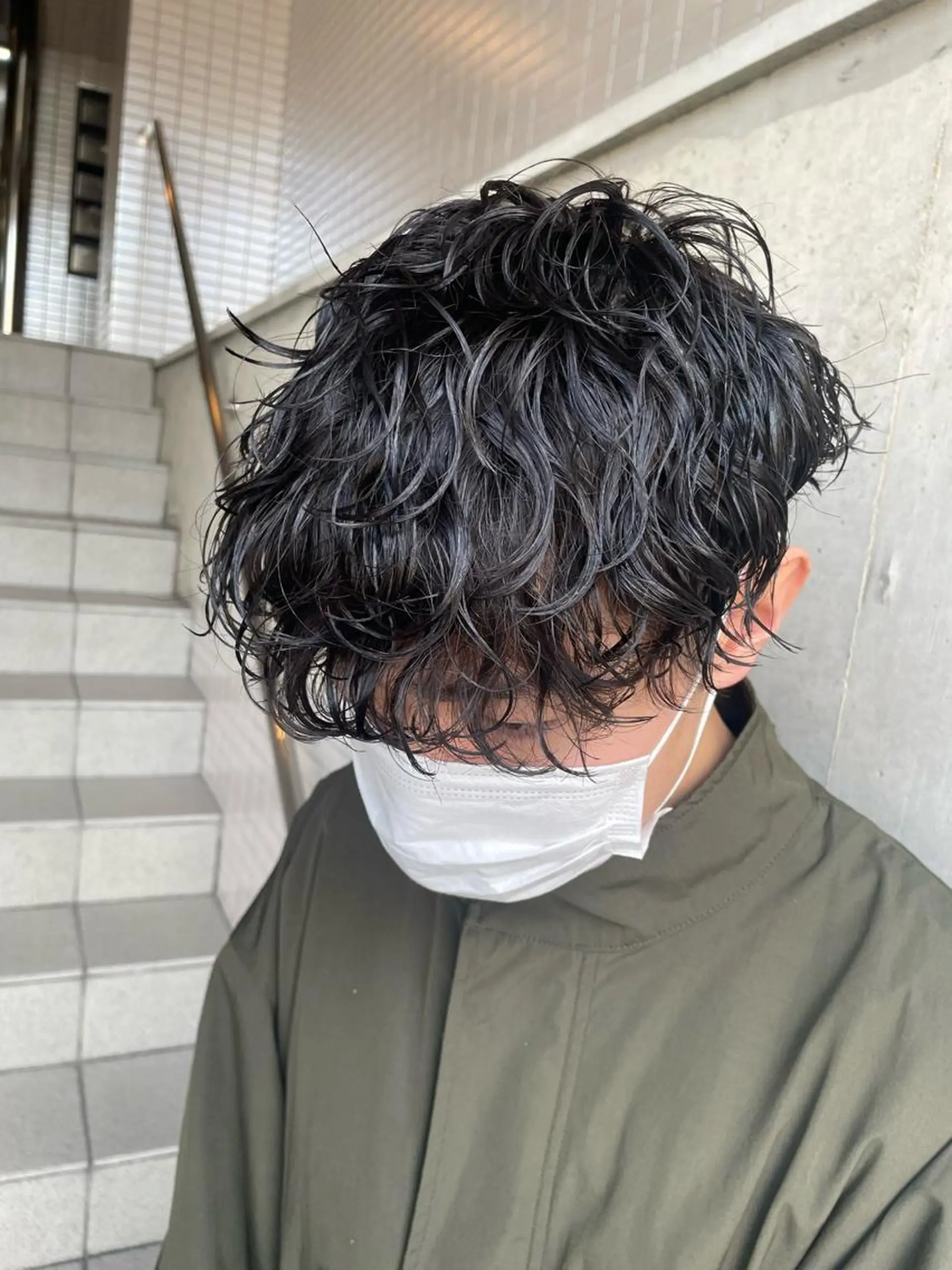 パーマ メンズ カット パーマ 大阪メンズ 美容師井上智博のヘアスタイル