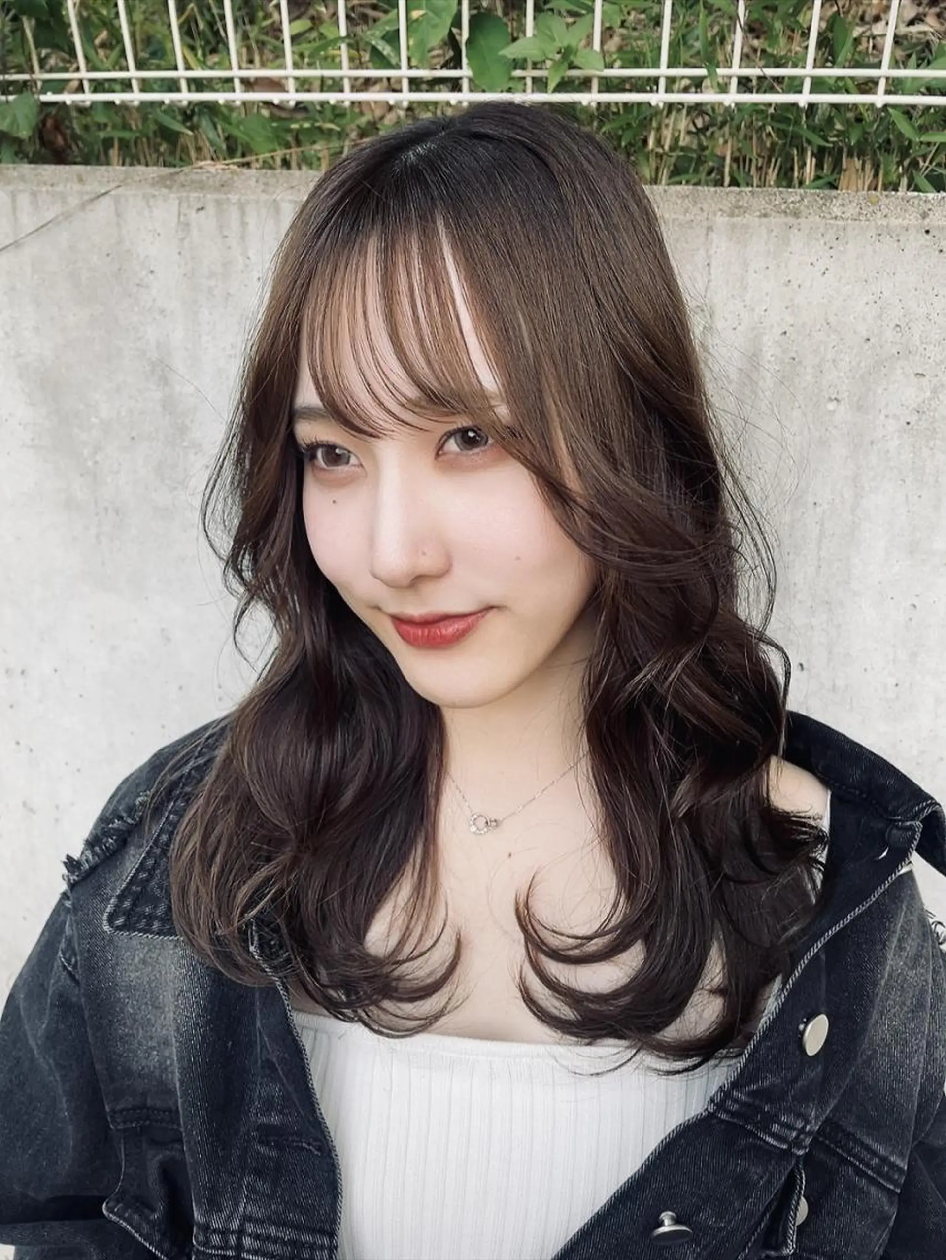 ロング カラー パーマ ショートボブ ロングレイヤー ボブ くびれヘア 顔まわりレイヤー newi saLyu ネウィ　サリューのヘアスタイル