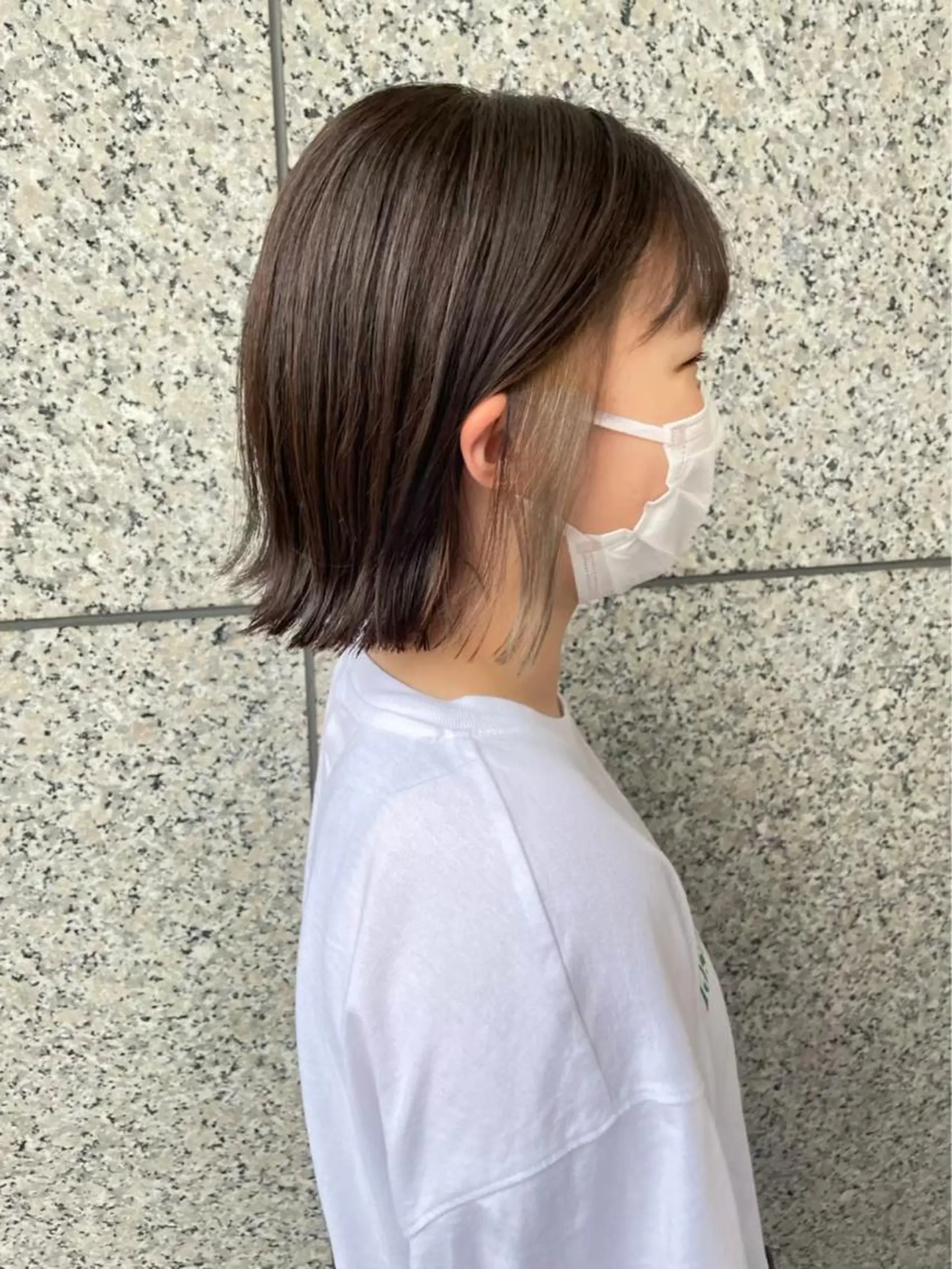 ショート カラー ブリーチ ケアブリーチ ダブルカラー イヤリングカラー ハイライトカラー 神戸ボブ✂️ ioe三宮/田 伸佳のヘアスタイル