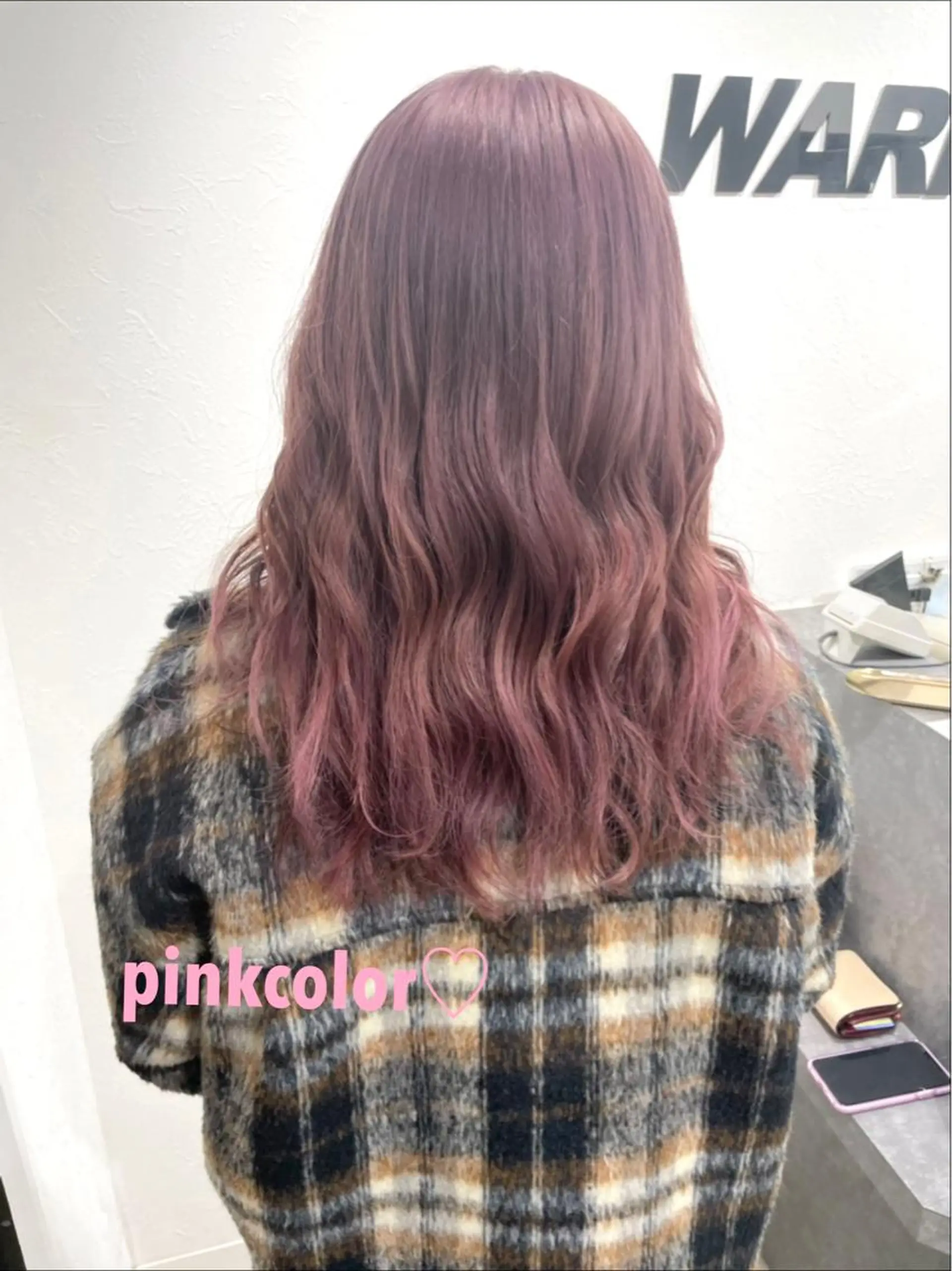 セミロング カラー ピンクカラー ヘアカラー 🤍2nd🤍田所 美希のヘアスタイル