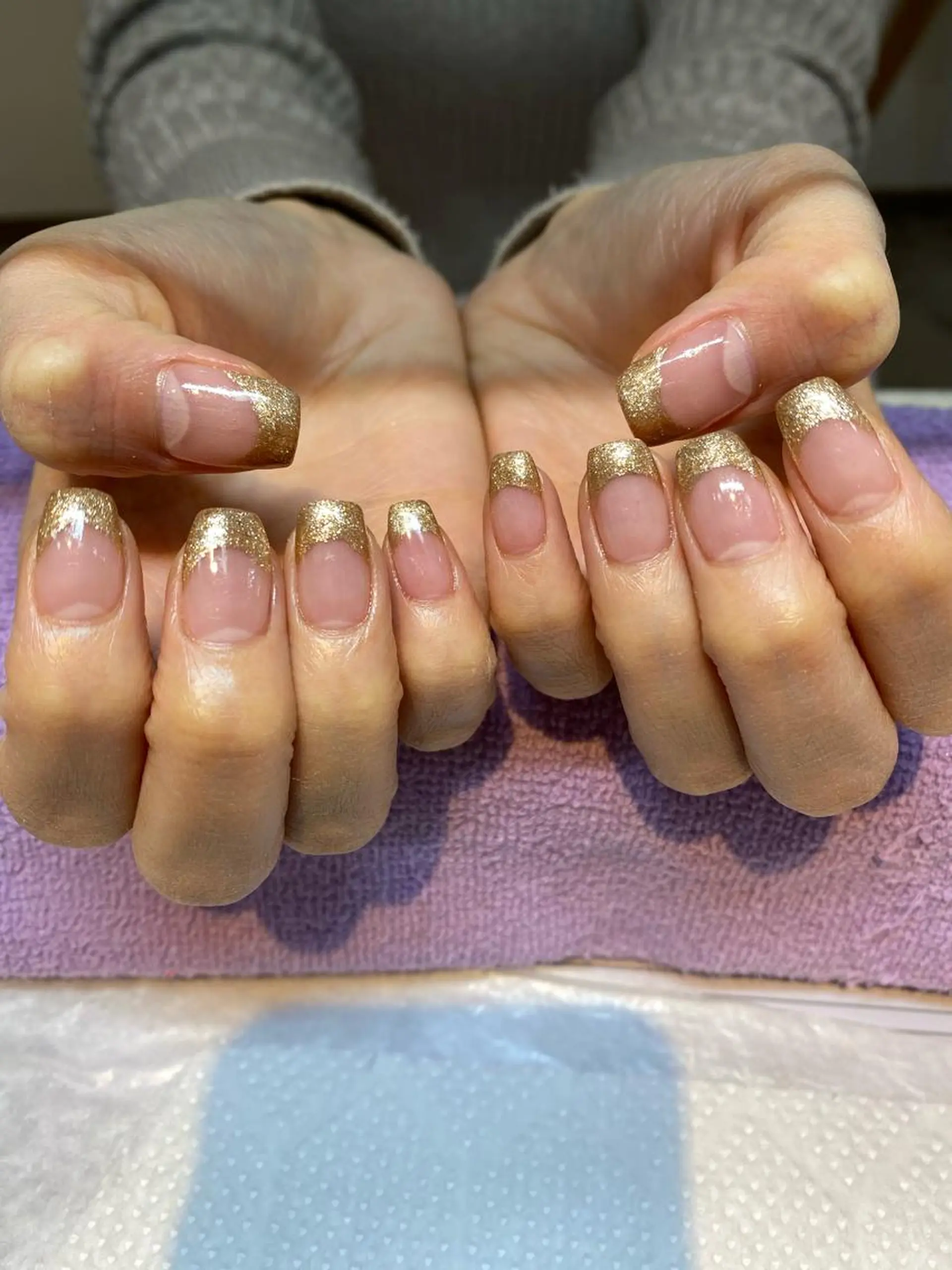 ネイル フレンチネイル ラメ(グリッター) imai eriのネイルデザイン