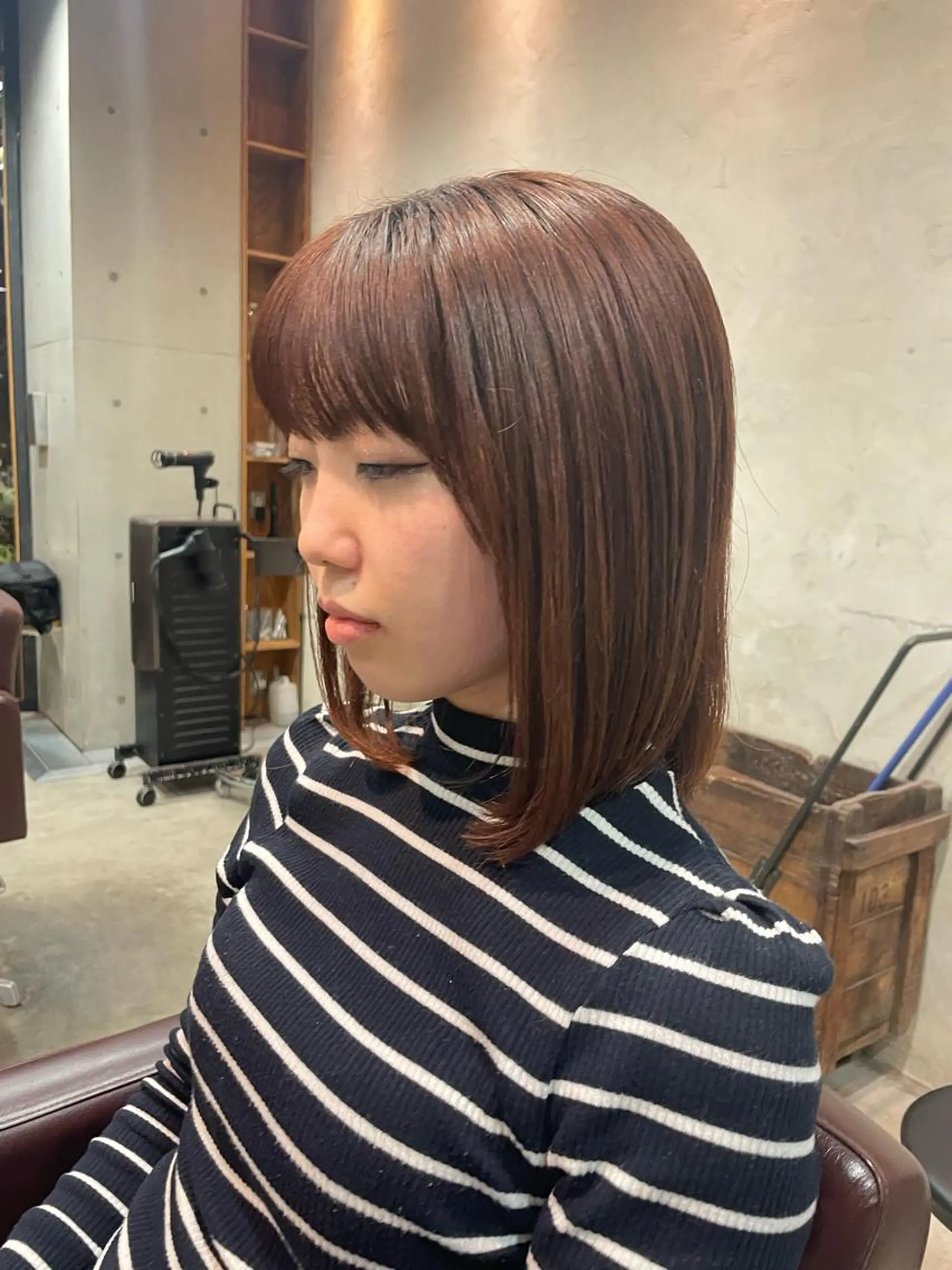 ミディアム カラー パーマ 高橋 りかのヘアスタイル