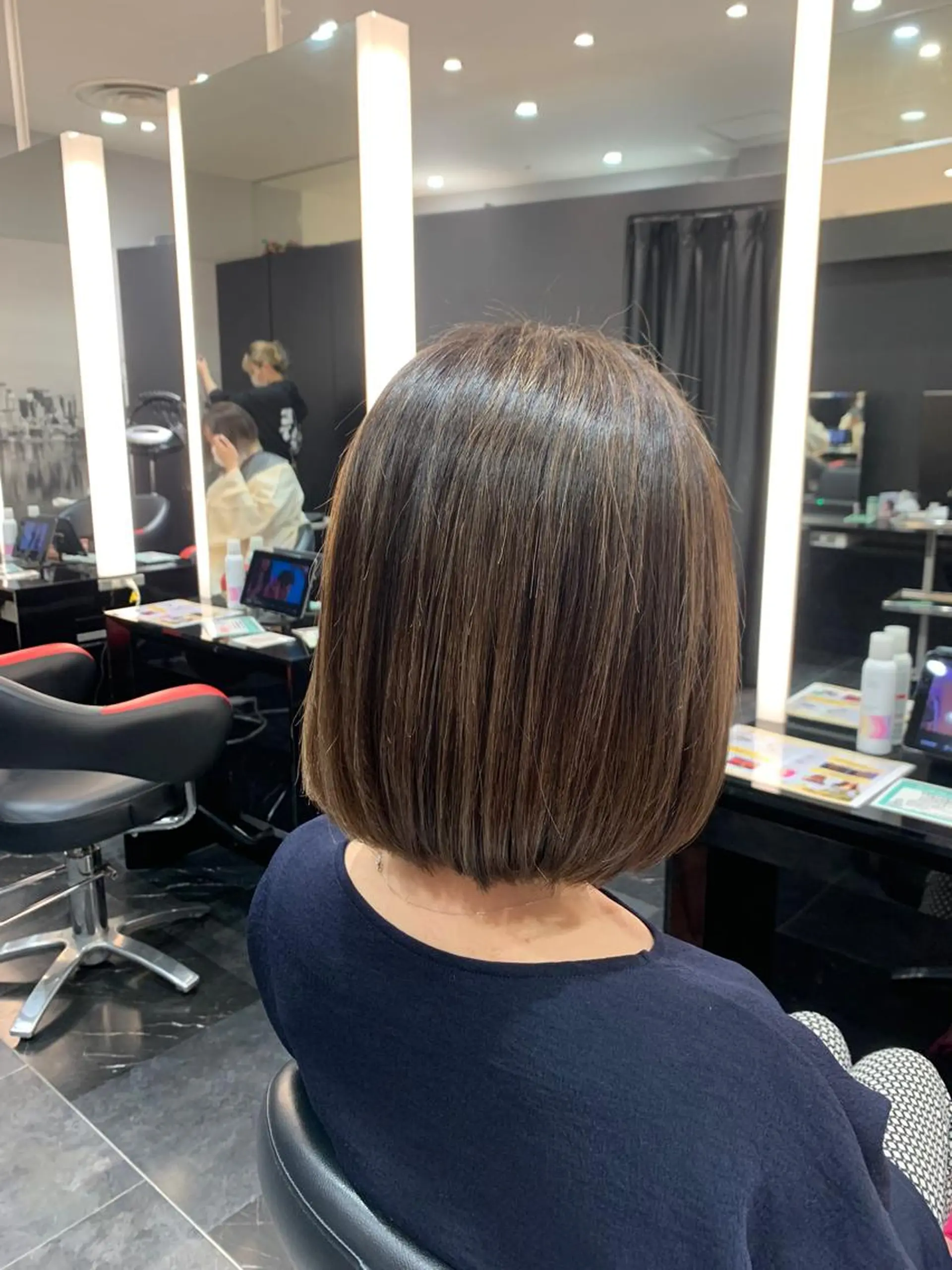 ショート カラー メッシュ 艶髪/白髪ぼかし ヘッドスパ/大野結菜のヘアスタイル