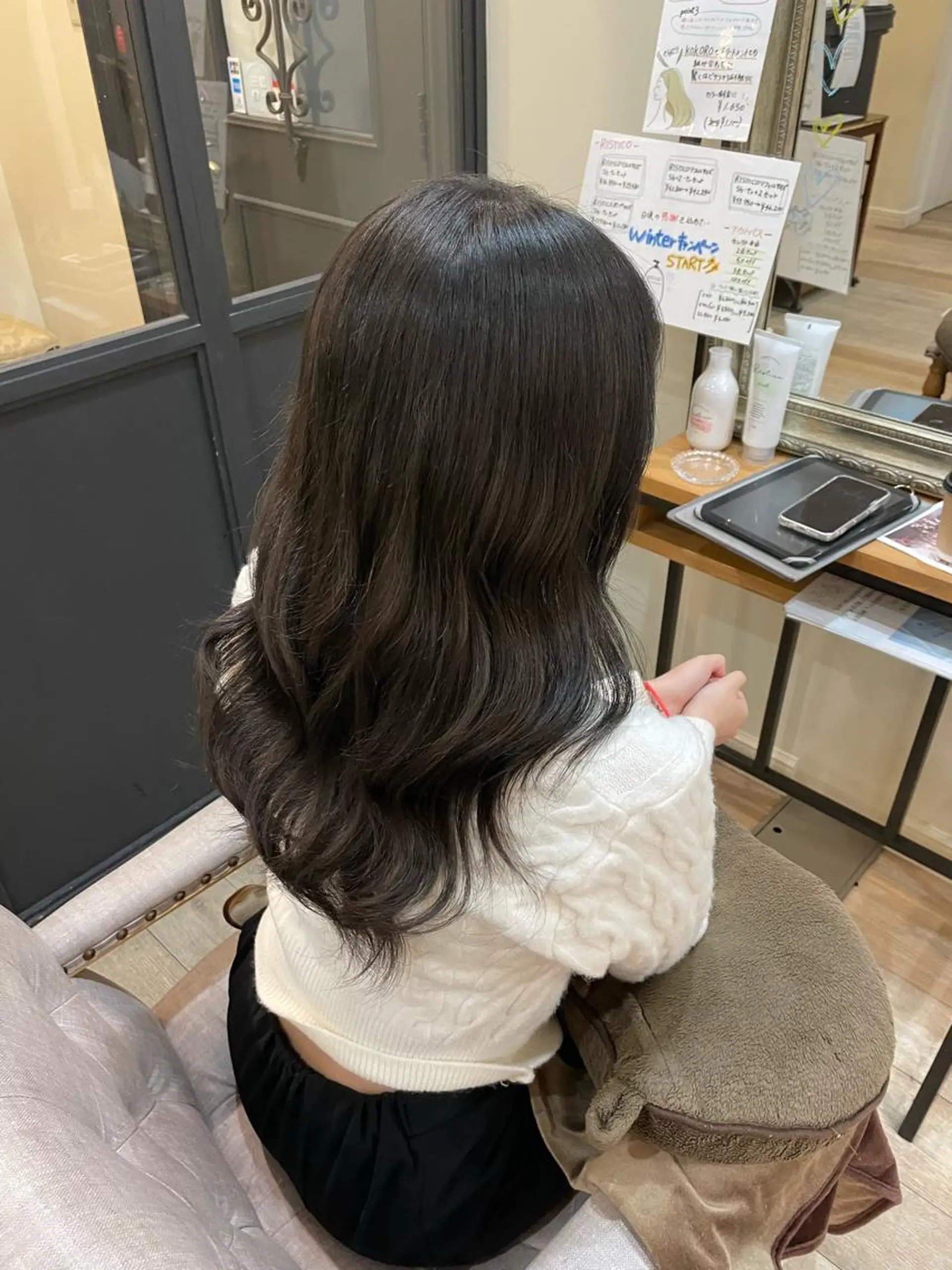 セミロング カラー Hika.ハイトーン 髪質改善🩵ᩚ🫧のヘアスタイル