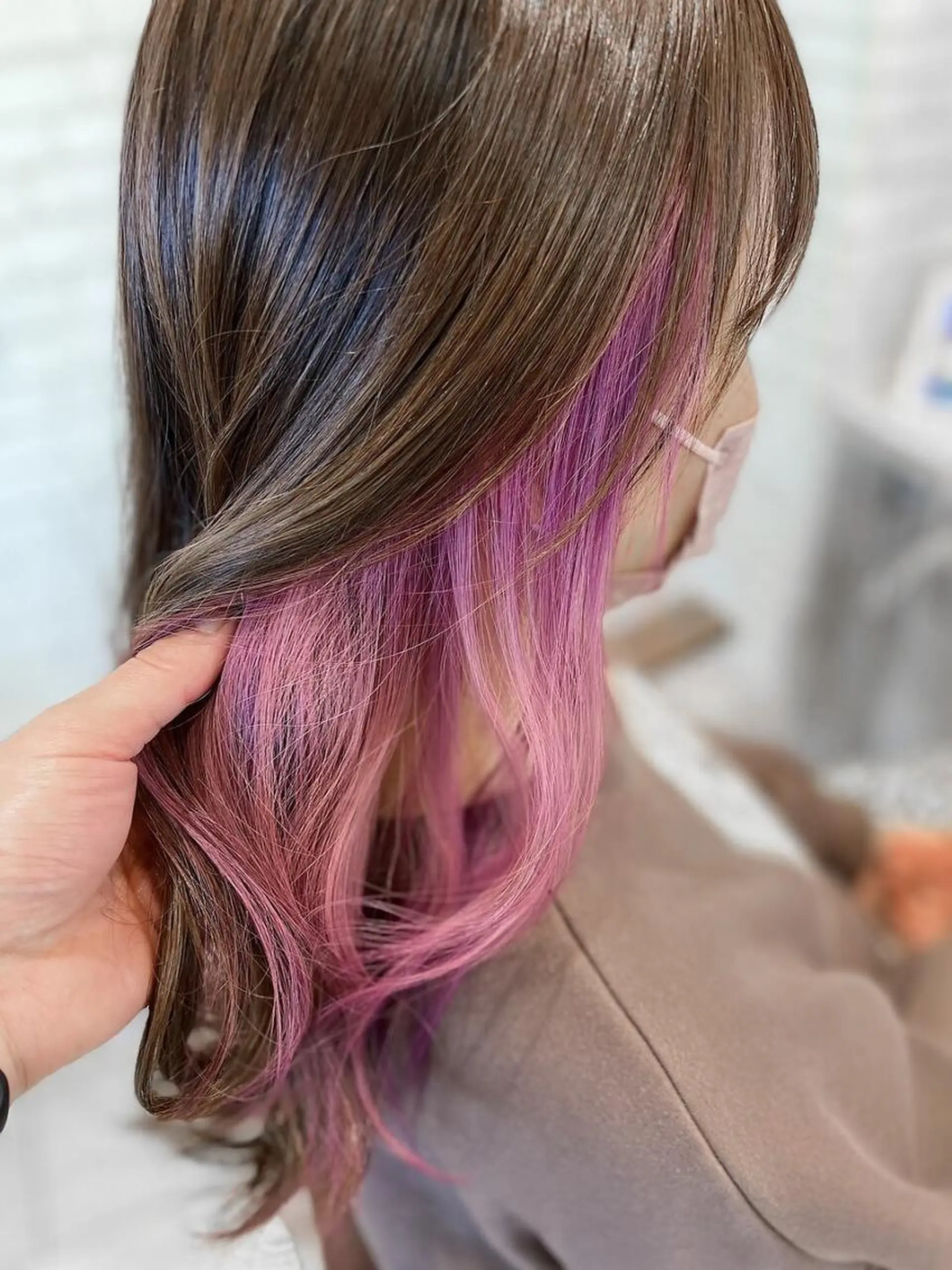 セミロング カラー ヘアカラー トリートメント 尾森紳哉💎透明感/ デザインカラーのヘアスタイル