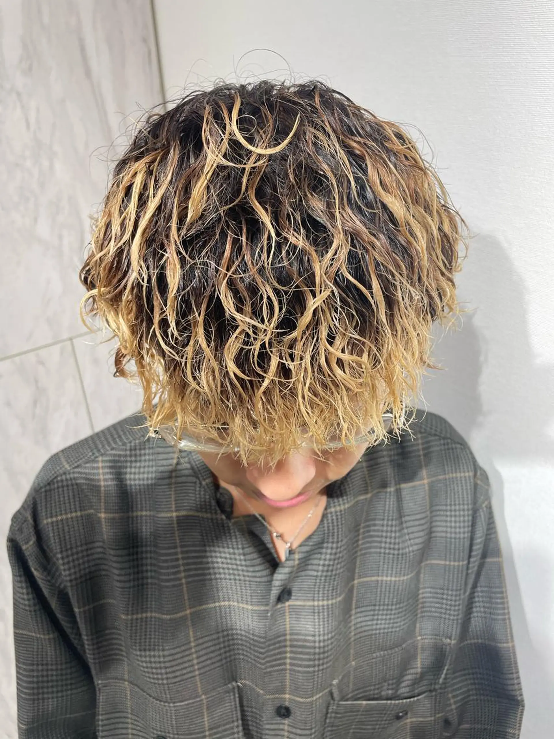 パーマ メンズ カット パーマ 大阪美容師 井上智博のヘアスタイル