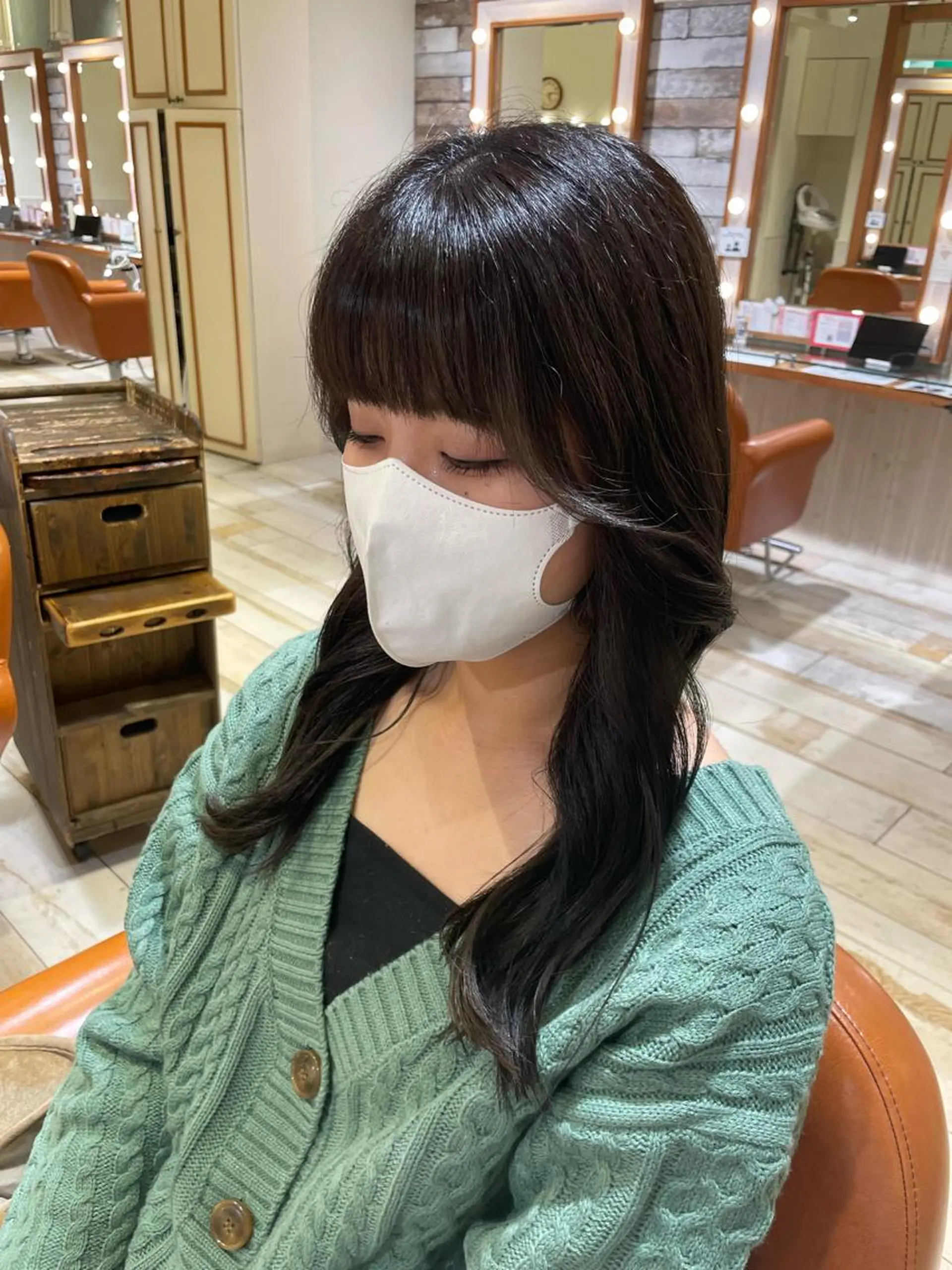 セミロング 顔周りカット カット トリートメント 🎀菊池ほのか🎀 girlystyleのヘアスタイル