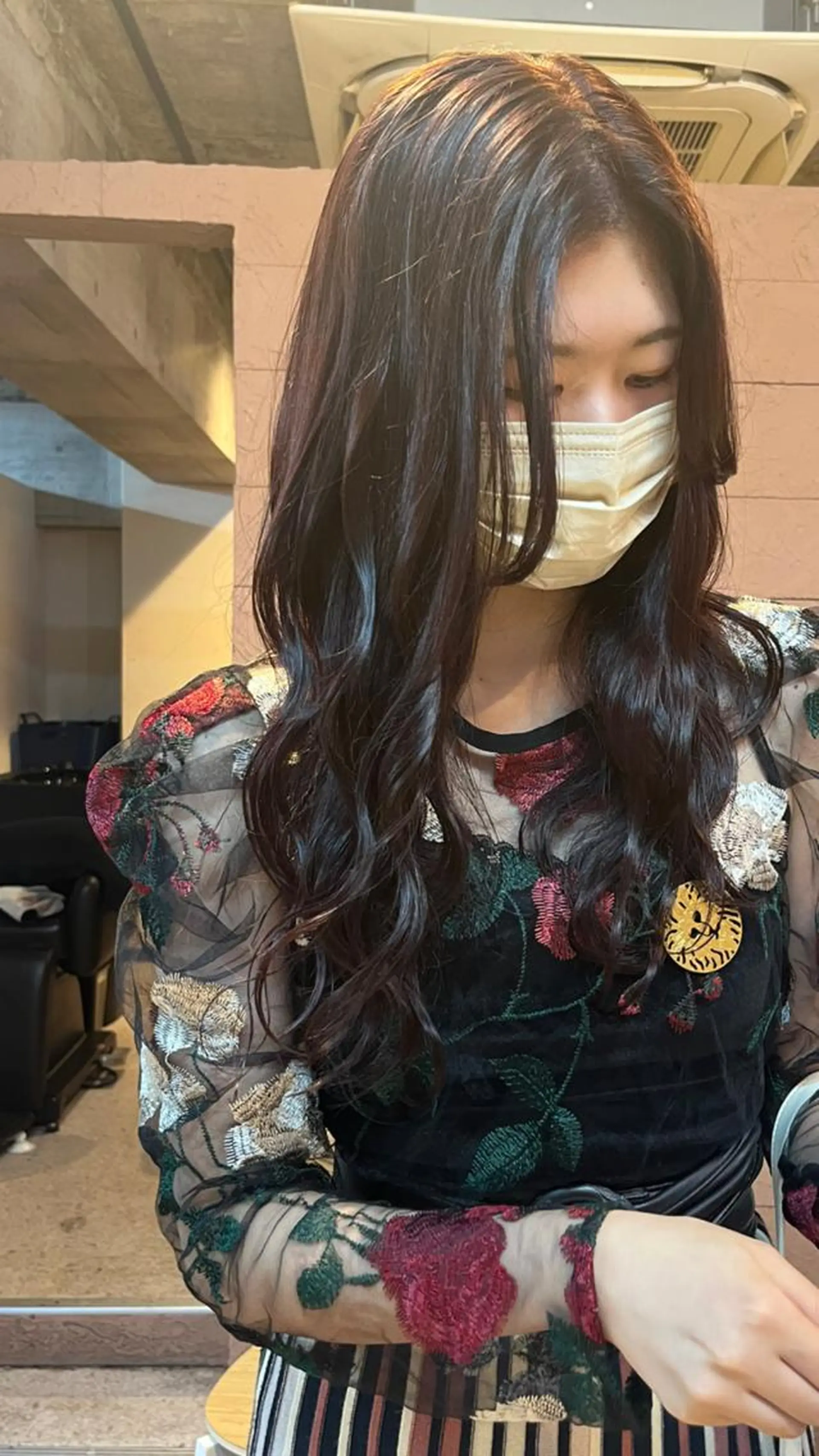 ロング カラー ブラウンカラー ピンクカラー ピンクブラウン YUZUKI 🌙のヘアスタイル