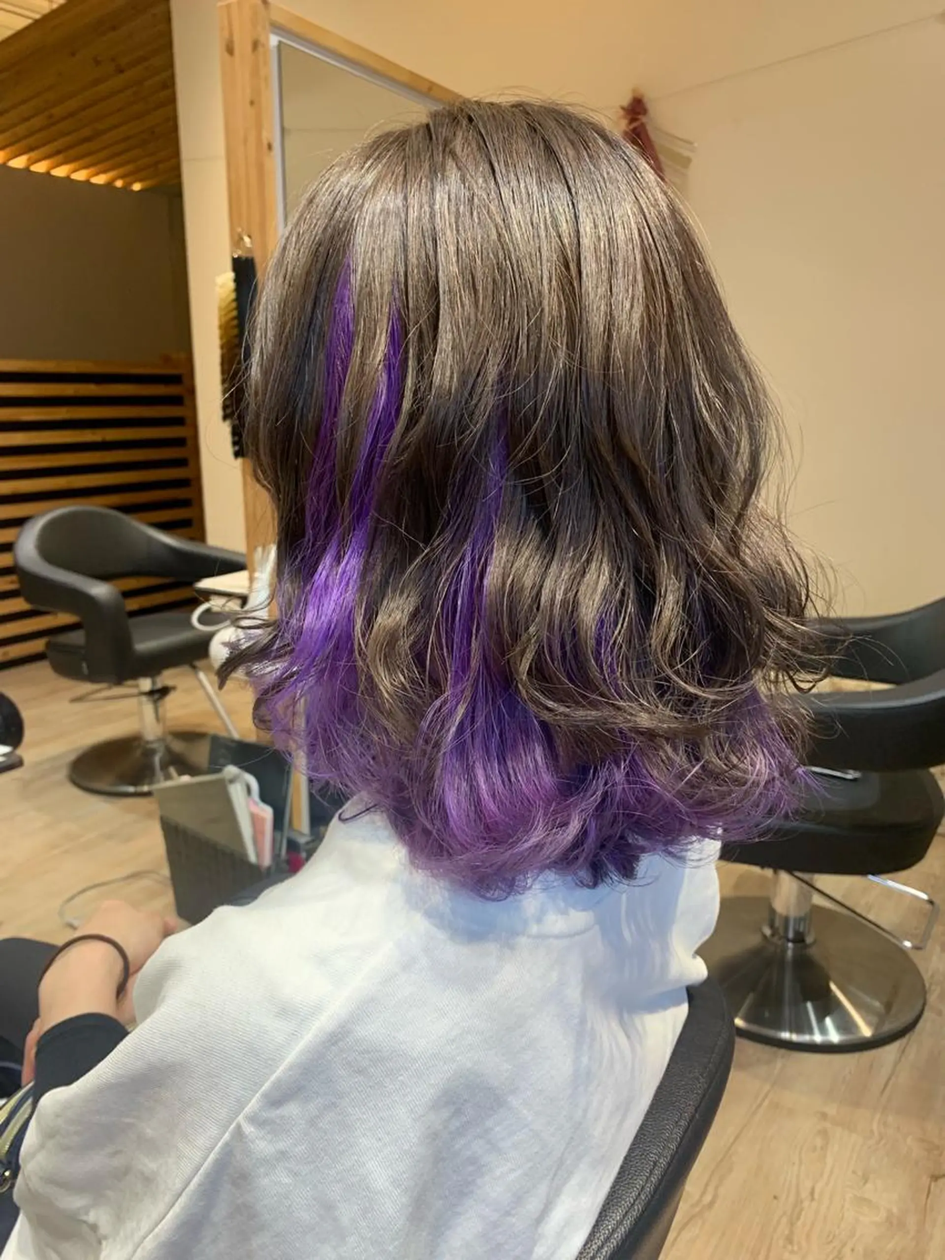 セミロング カラー 関口 友行のヘアスタイル