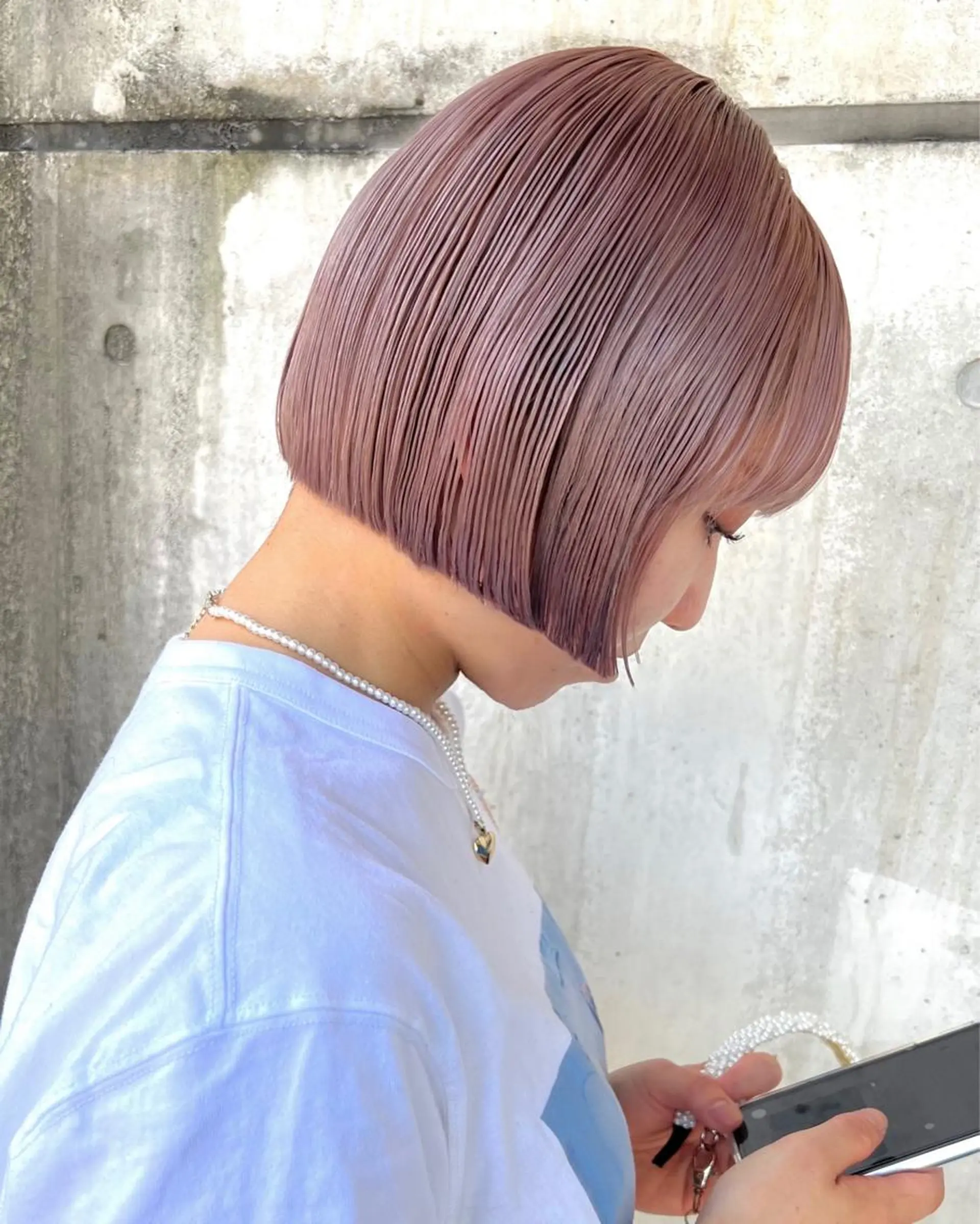 ショート カラー ブリーチ ケアブリーチ ダブルカラー ハイトーンカラー ピンクカラー RAIMA ケアハイトーンのヘアスタイル