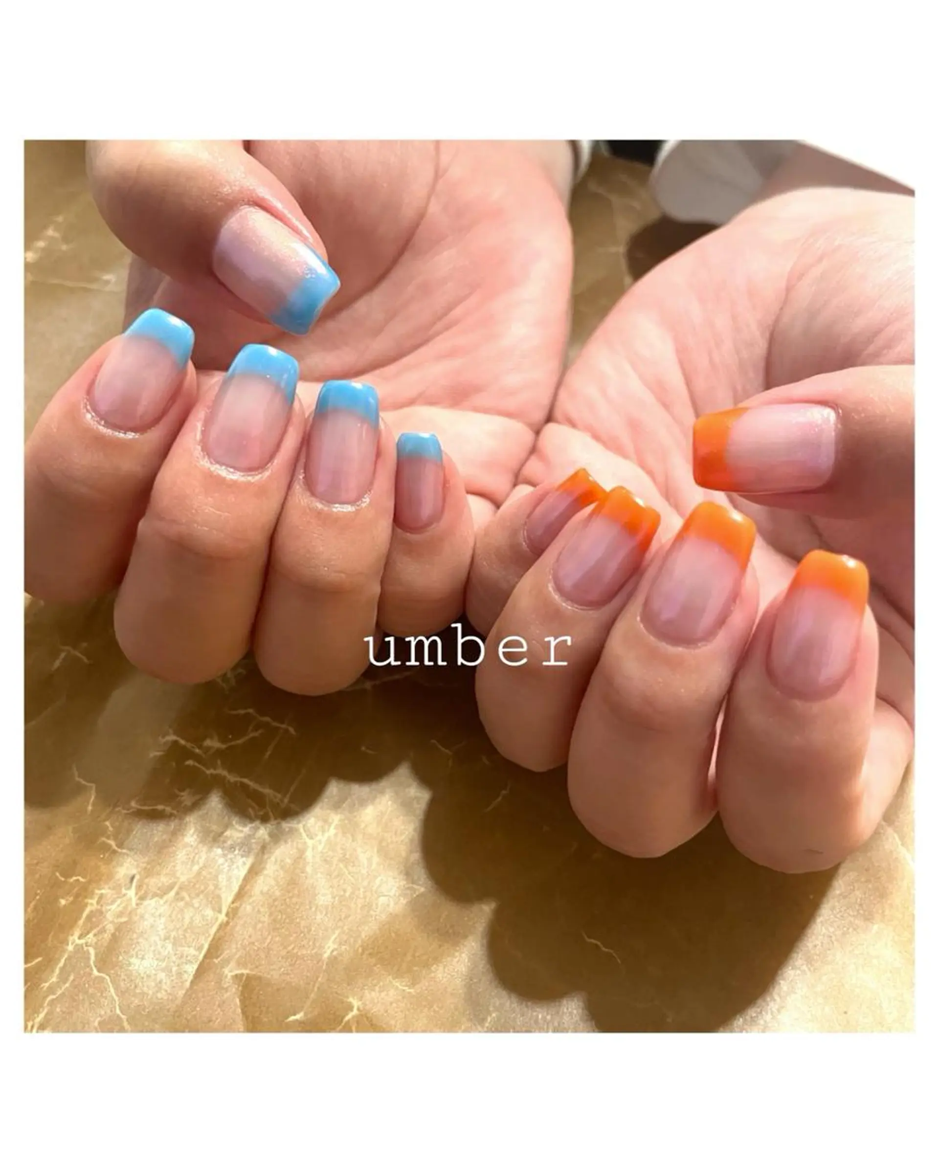 ネイル クリアネイル フラッシュネイル フットネイル フレンチネイル マグネットネイル ハンドネイル umber 三茶1分のネイルデザイン