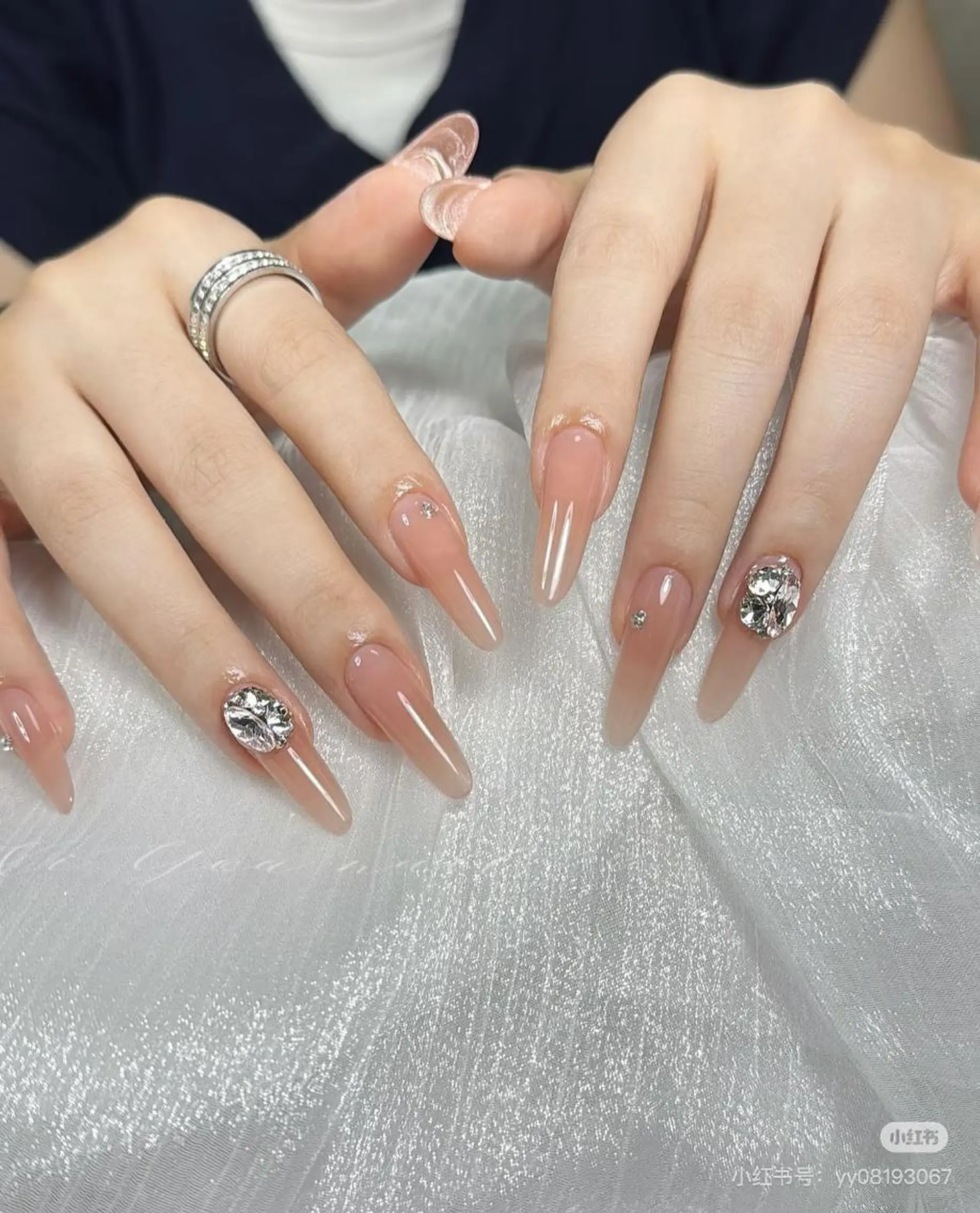 ネイル オーロラネイル チークネイル 長さ出し フットネイル フレンチネイル Kitty Nail salonのネイルデザイン