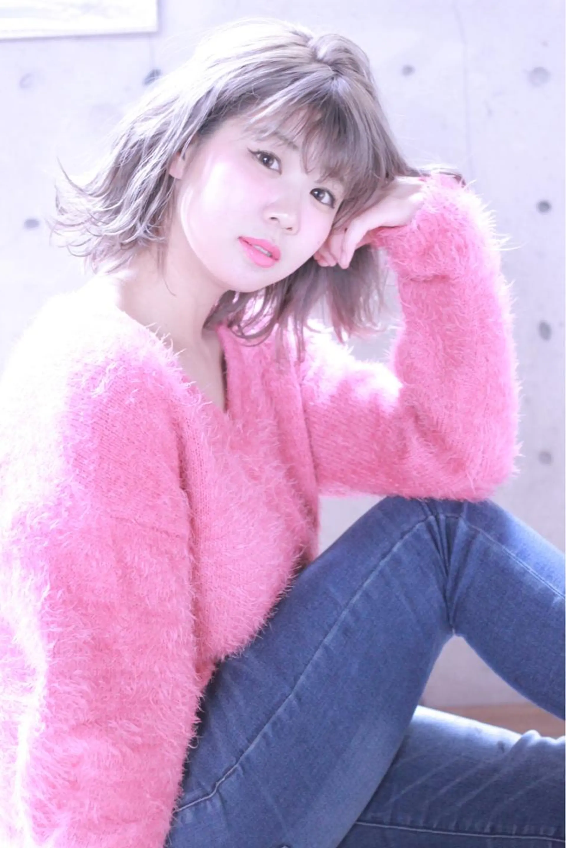 ミディアム カラー ブリーチ 及川 光のヘアスタイル