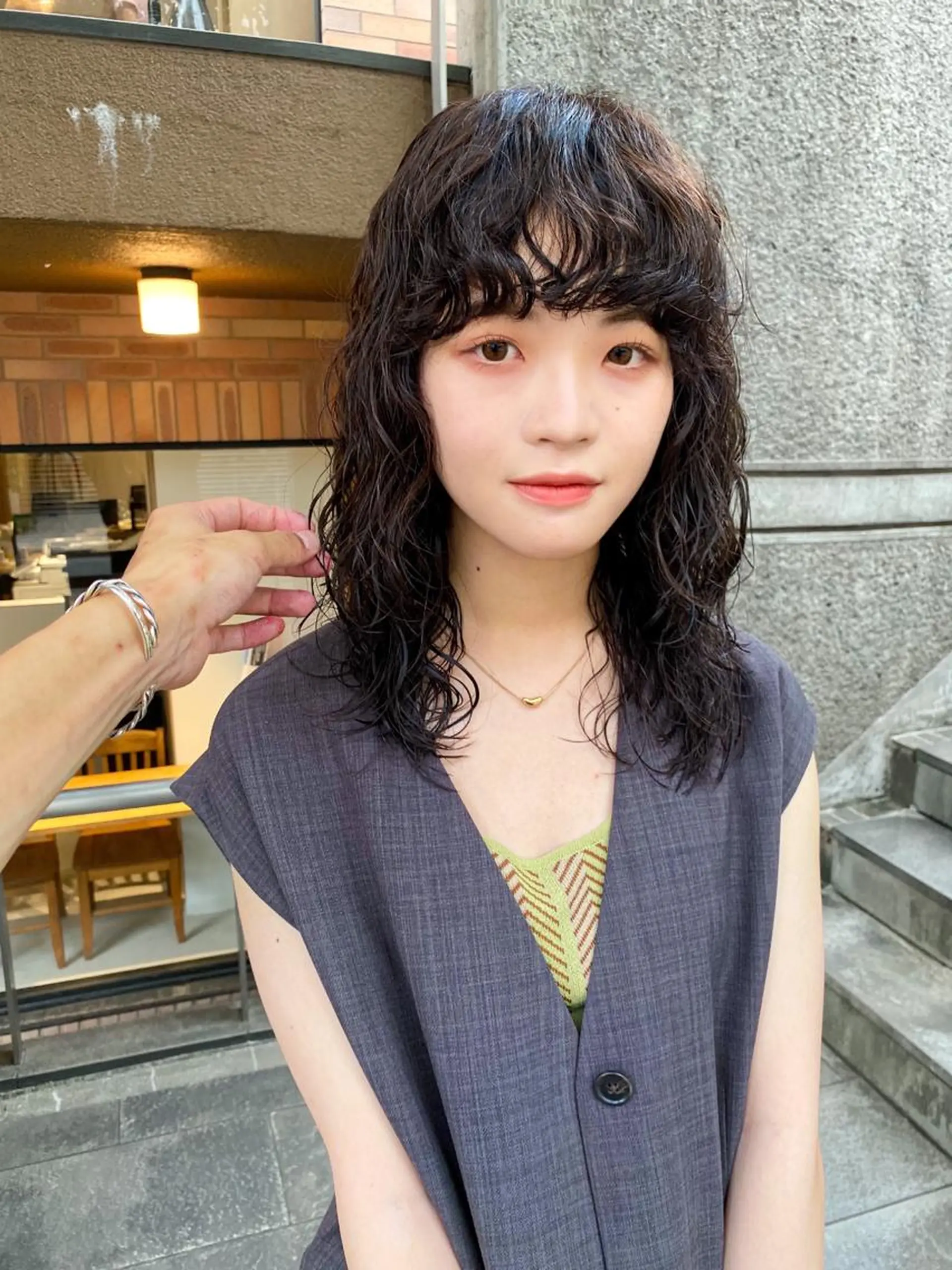 セミロング パーマ レイヤー/パーマ /ウルフ/nabeのヘアスタイル