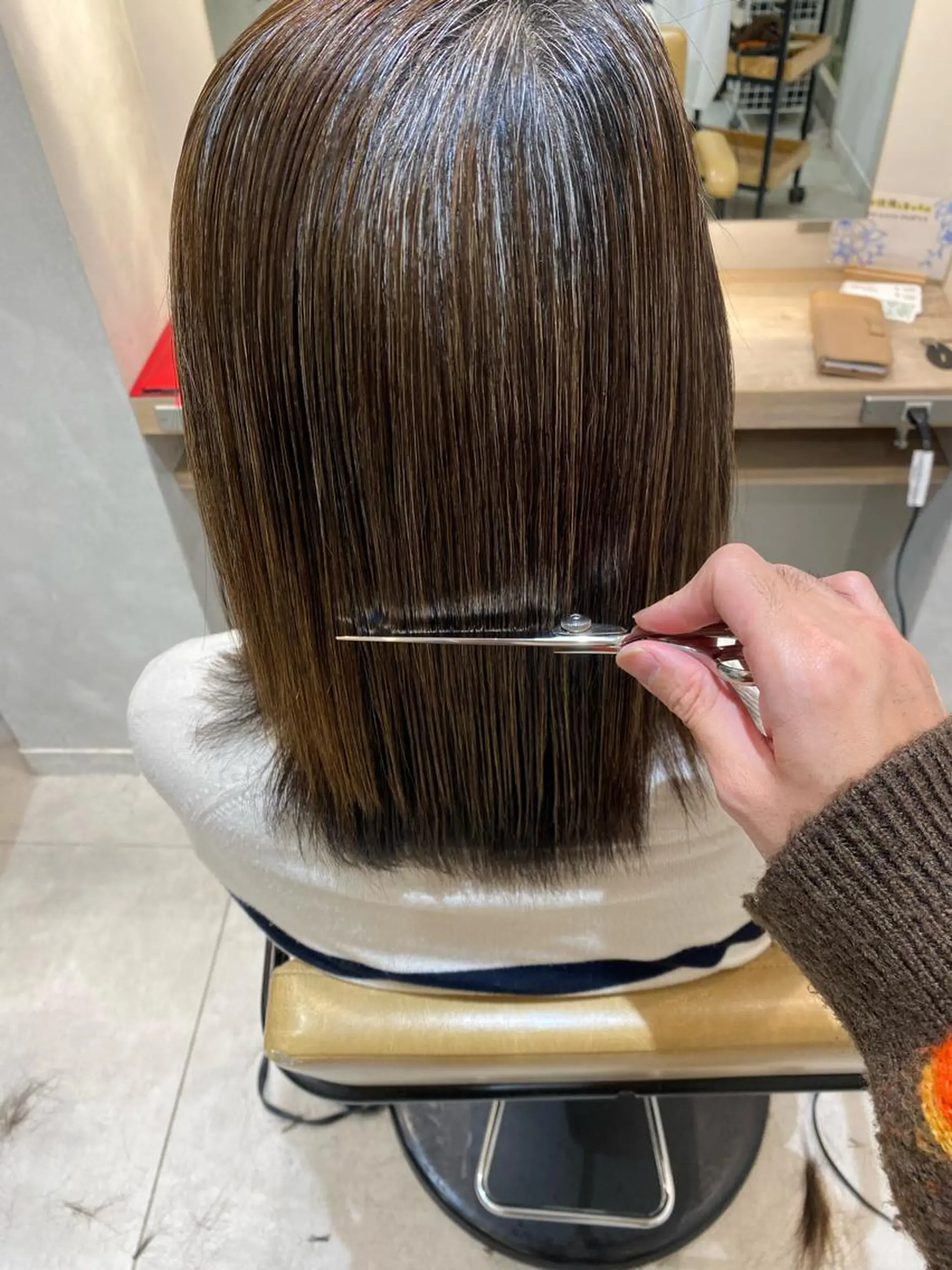 セミロング 縮毛矯正 トリートメント ⭐️⭐️縮毛矯正の スペシャリスト松本✨のヘアスタイル