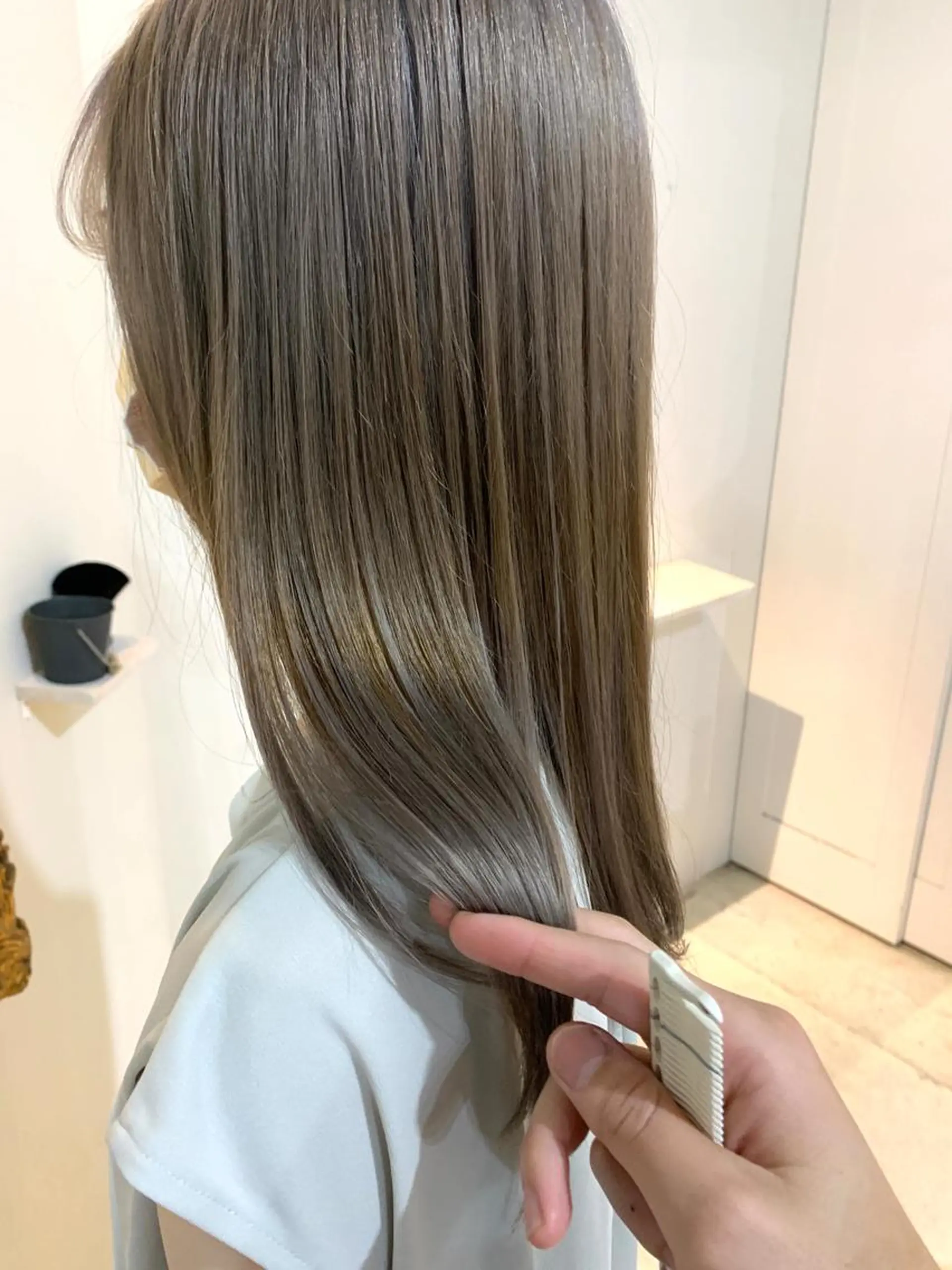 ロング ヘアカラー トリートメント ダブルカラー/透明感 💈JUNYA💈のヘアスタイル
