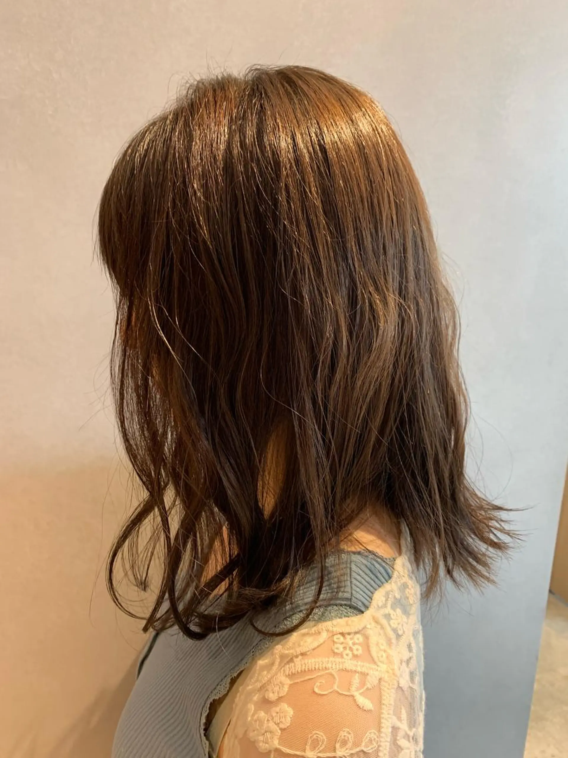 ミディアム ヘアカラー 土佐 優奈のヘアスタイル