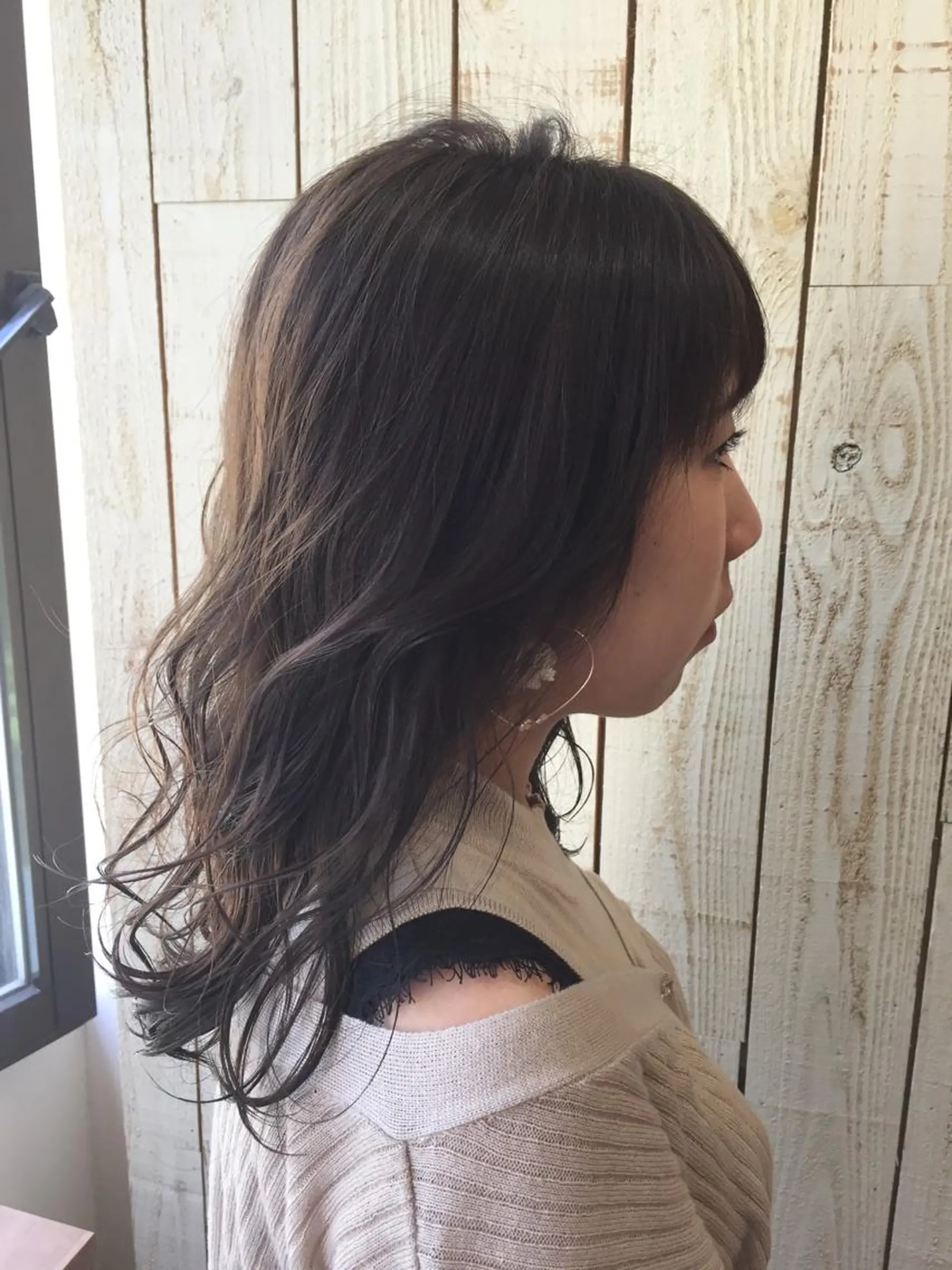 セミロング カラー 透明感/ 美髪矯正/田中恭のヘアスタイル