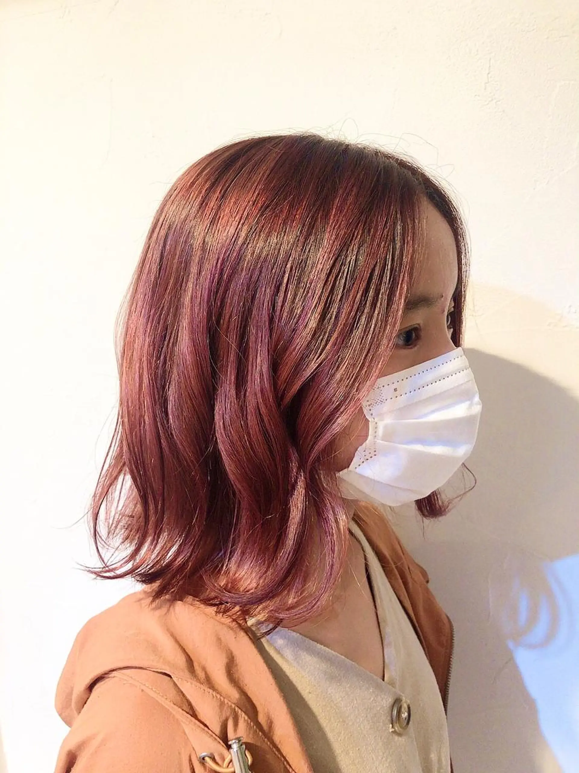 セミロング カラー 髪質改善&ストレート ✂︎鈴木青樹のヘアスタイル