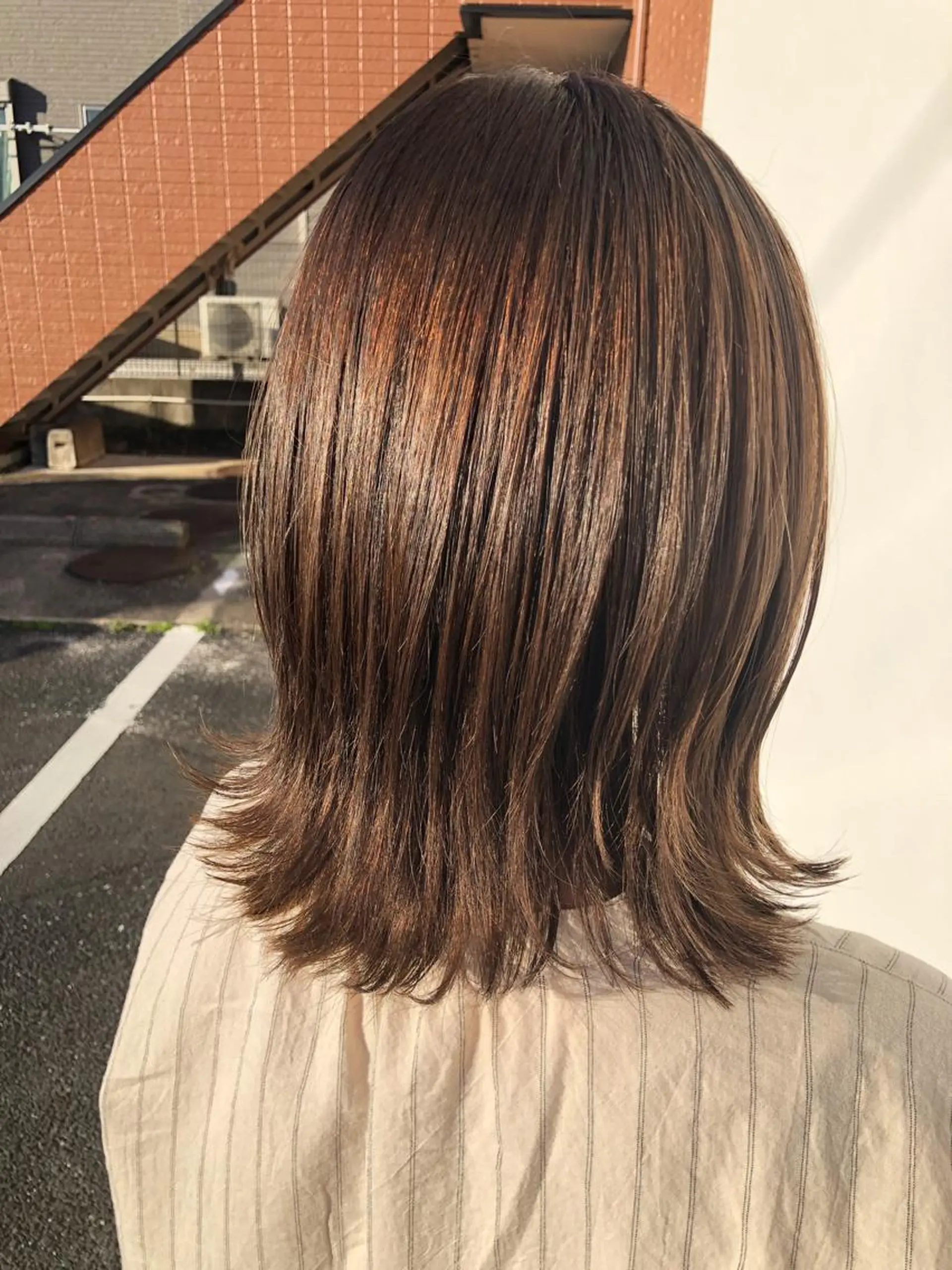 ミディアム カラー ベージュカラー ブラウンカラー ブラウンベージュ 透明感カラー ナチュラルブラウン ⚡️メンズ/波巻き/ 片岡篤宣/水戸⚡️のヘアスタイル