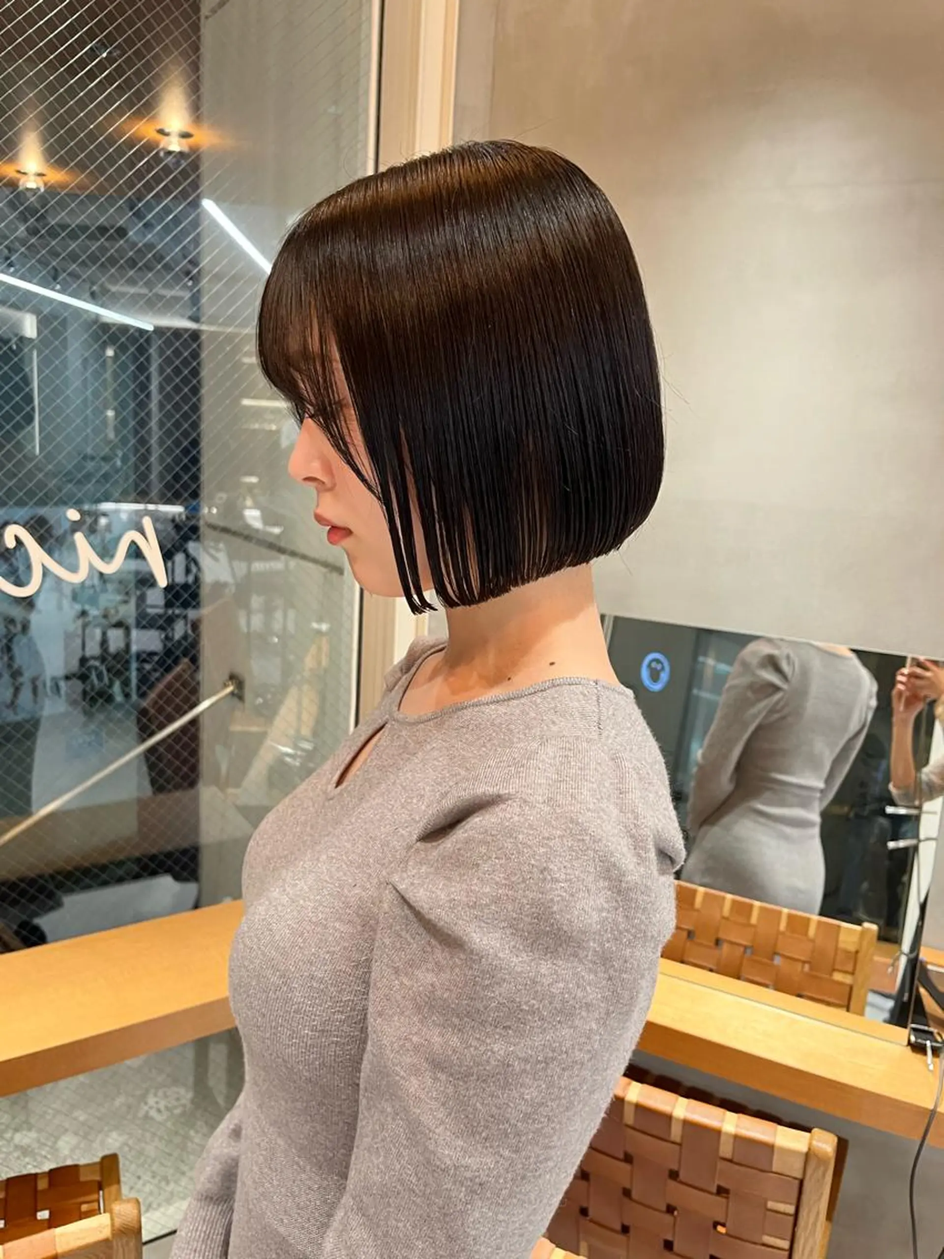 ミディアム カラー カット ヘアカラー トリートメント ボブ&顔まわりレ イヤー♡TOMOE♡のヘアスタイル