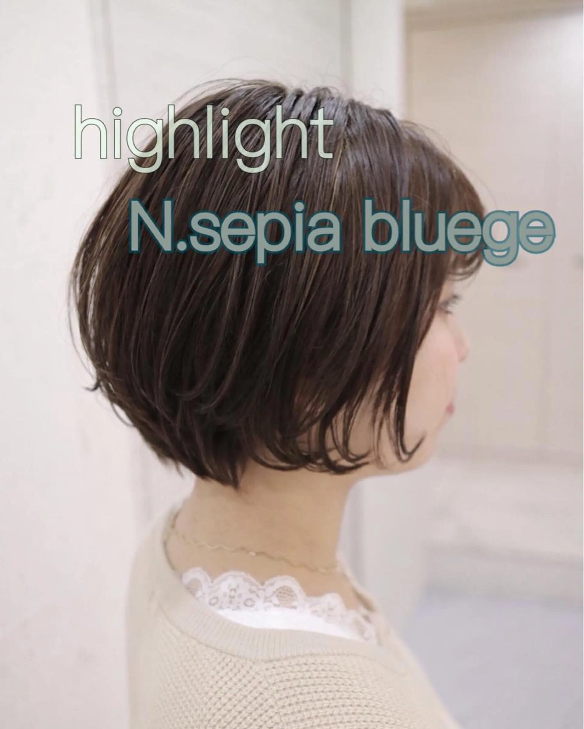 ショート カラー ブルーカラー ブルージュ ハイライトカラー ハイライト カット ヘアカラー トリートメント 斉藤 貴也のヘアスタイル