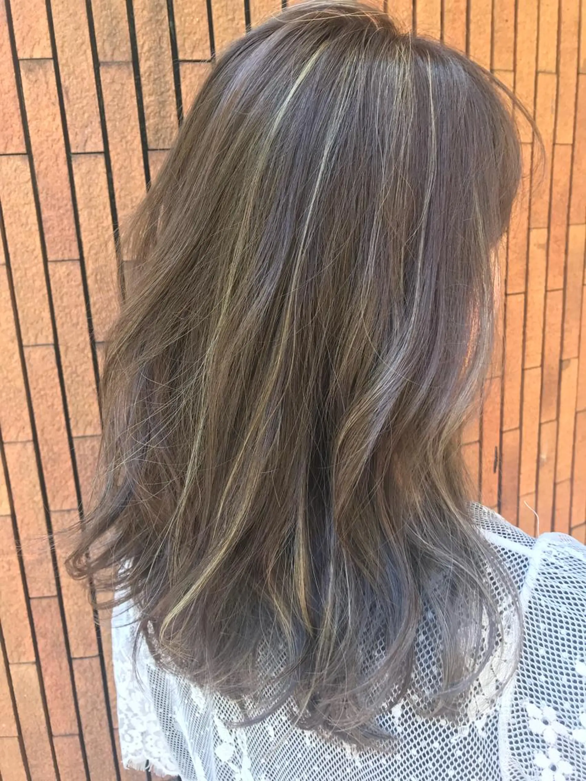 ミディアム ヘアカラー 髪質改善縮毛矯正/暖 色カラー/ウエダカナのヘアスタイル