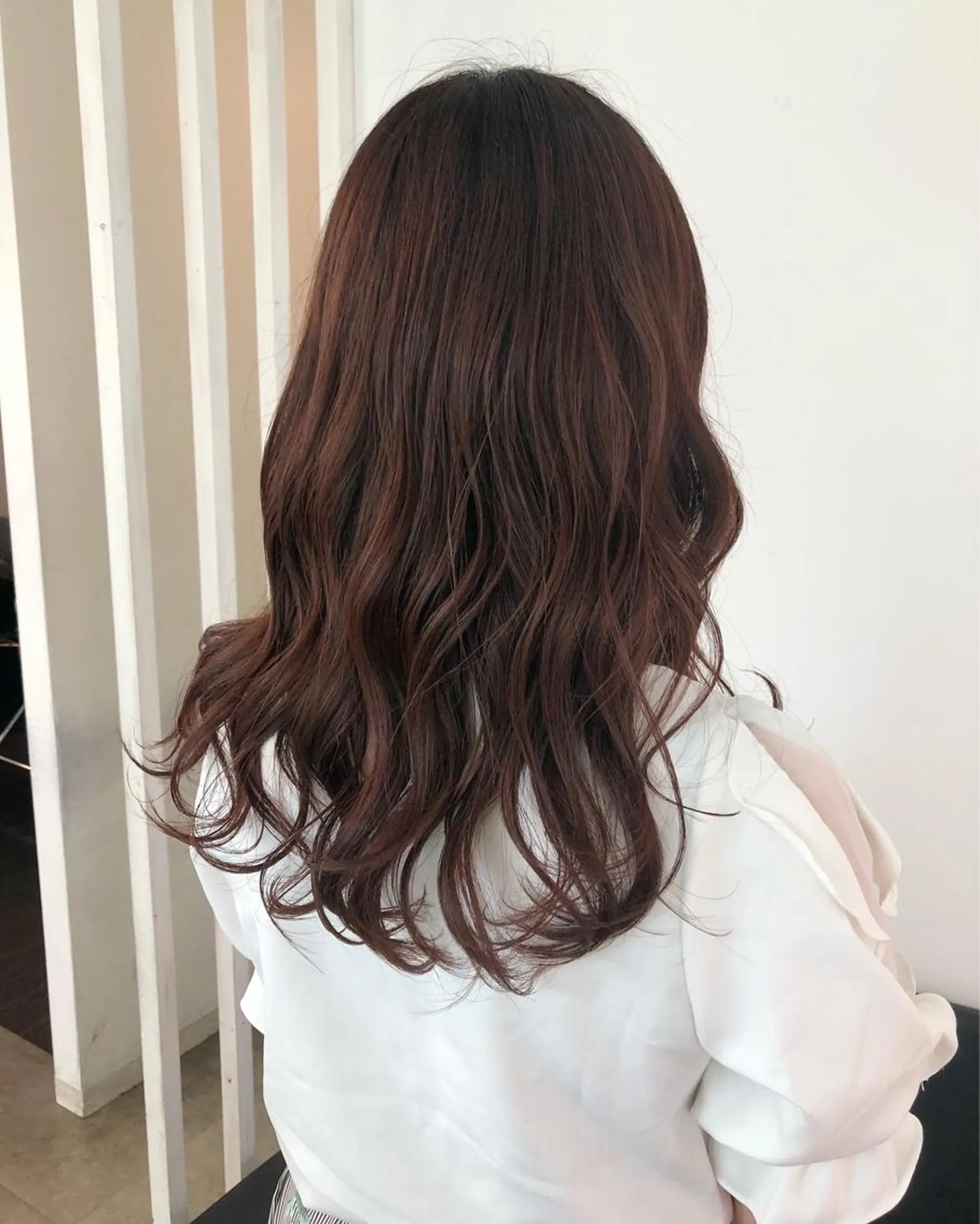 ロング カラー ピンクカラー 榎園 由美のヘアスタイル