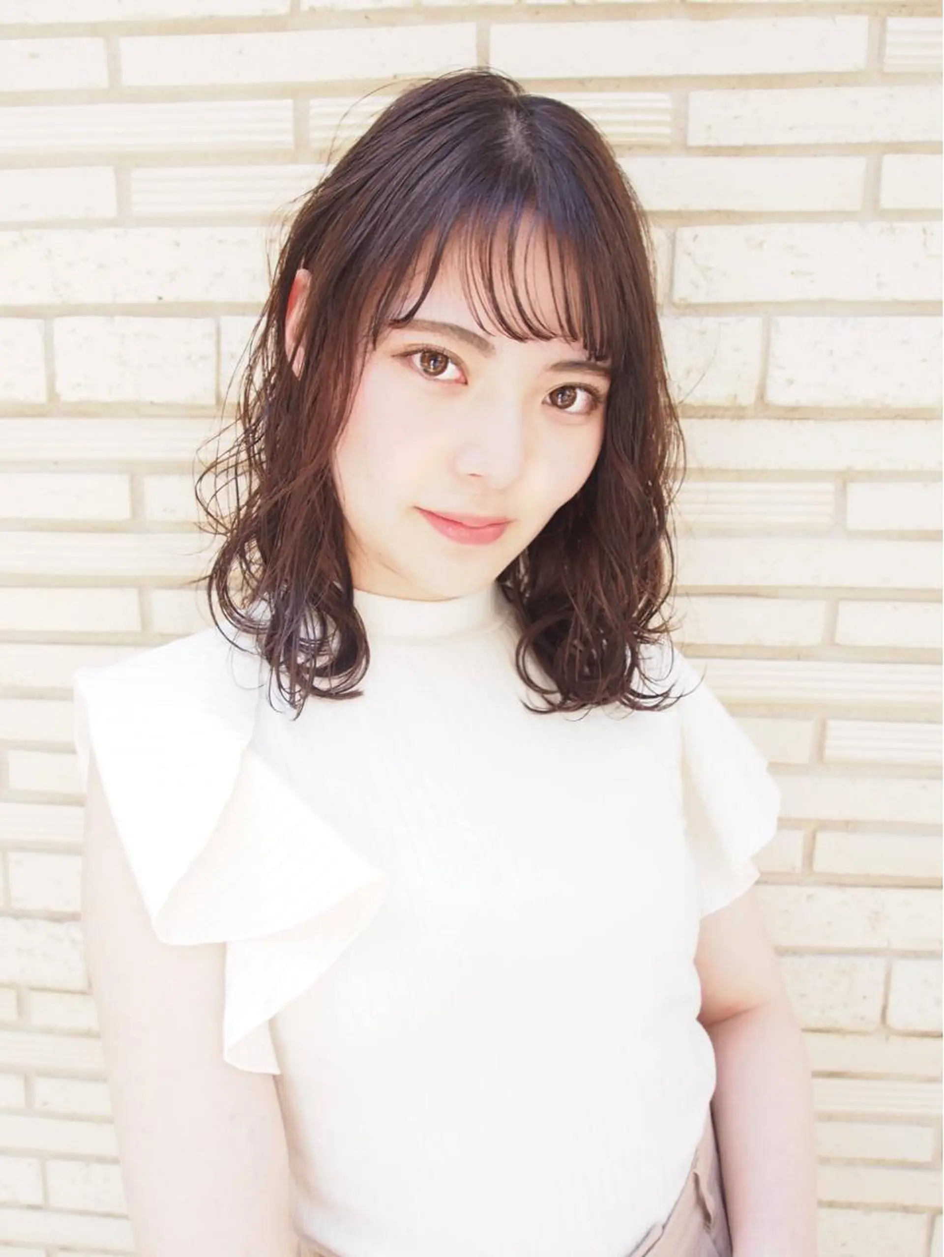 ミディアム カラー ミディアムパーマ グレージュ ハイライトカラー ネイビーカラー 外国人風カラー 髪質改善/レイヤー ストウシンゴのヘアスタイル