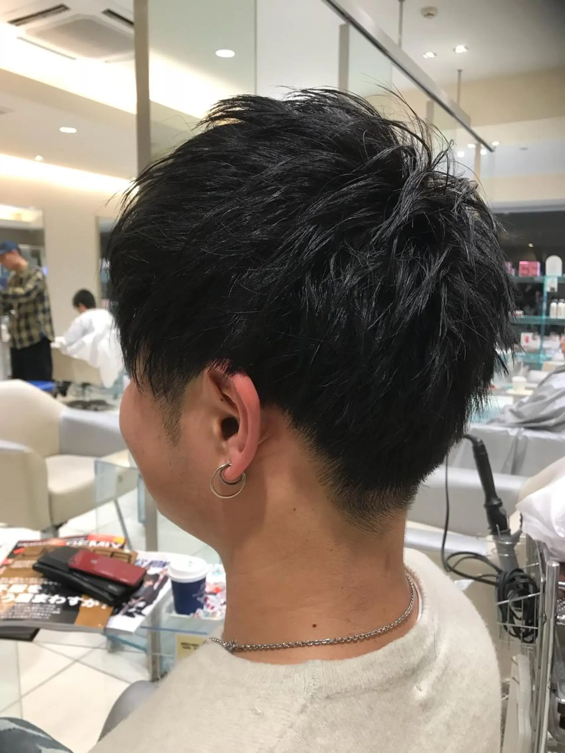 ショート カラー パーマ ヘアアレンジ メンズ キッズ ネイル マツエク・マツパ メンズネイル カット EnBlesS西宮 マンツーマン神道有基のヘアスタイル