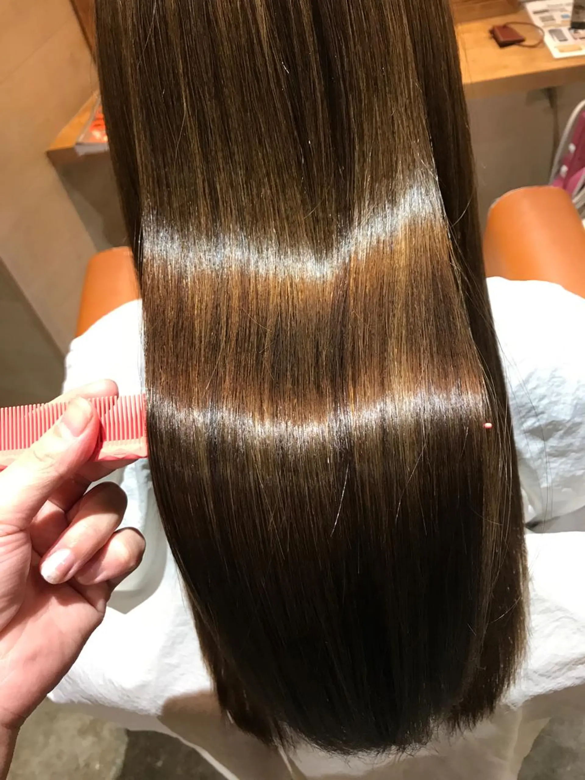 ロング カラー 髪質改善×矯正🫧 韓国ヘアasamiのヘアスタイル