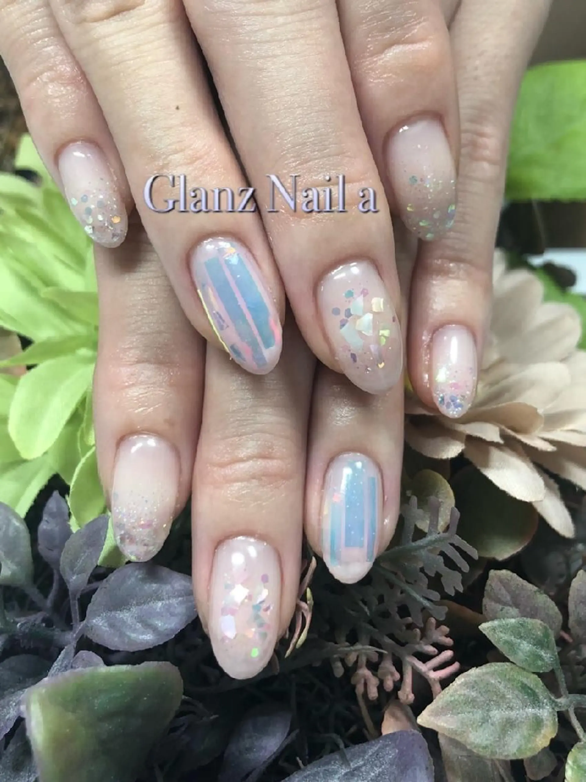 ネイル クリアネイル Glanz  Nail aのネイルデザイン