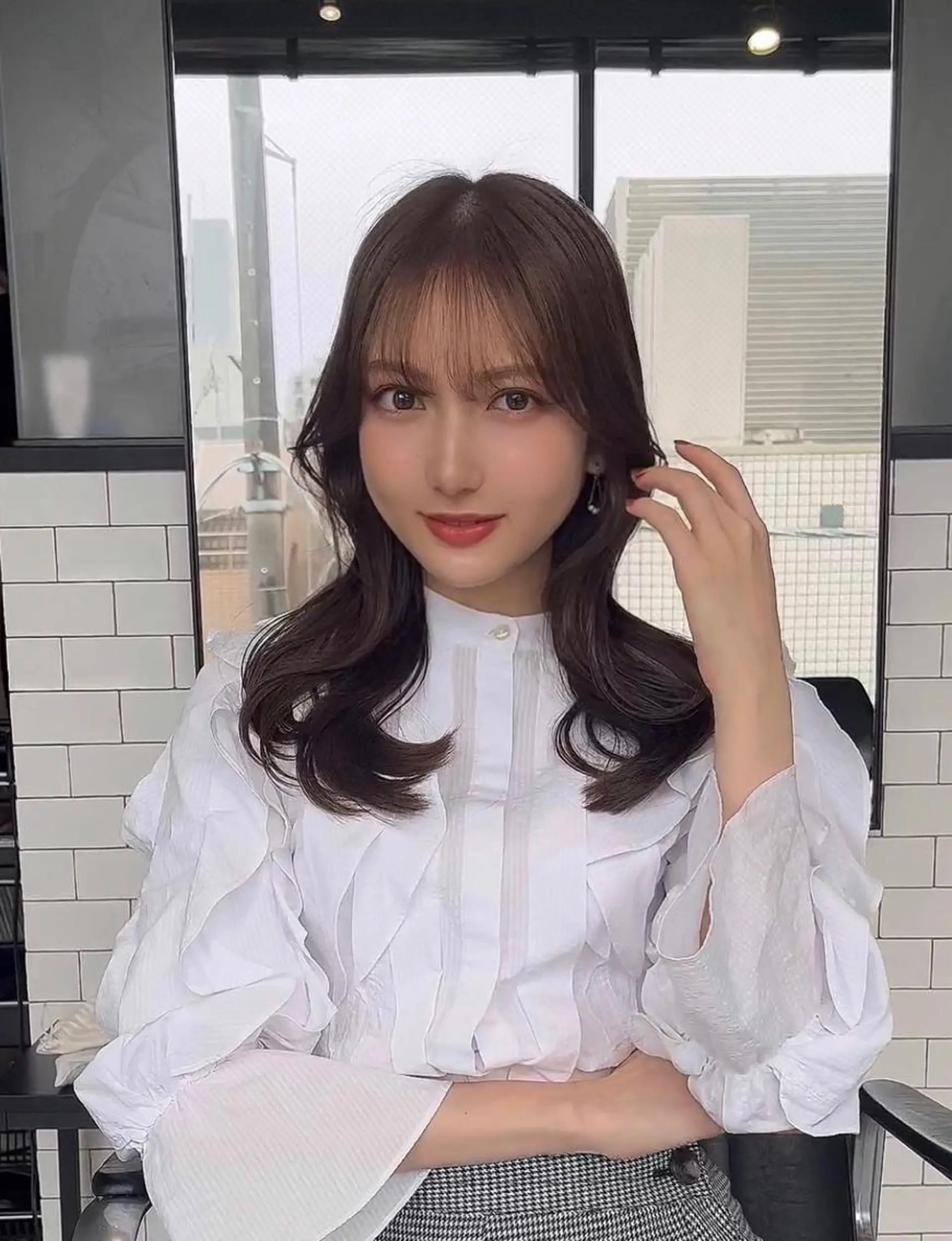 セミロング カット ヘアカラー トリートメント 🌫️大人韓国ヘア 🌫️naoyaのヘアスタイル