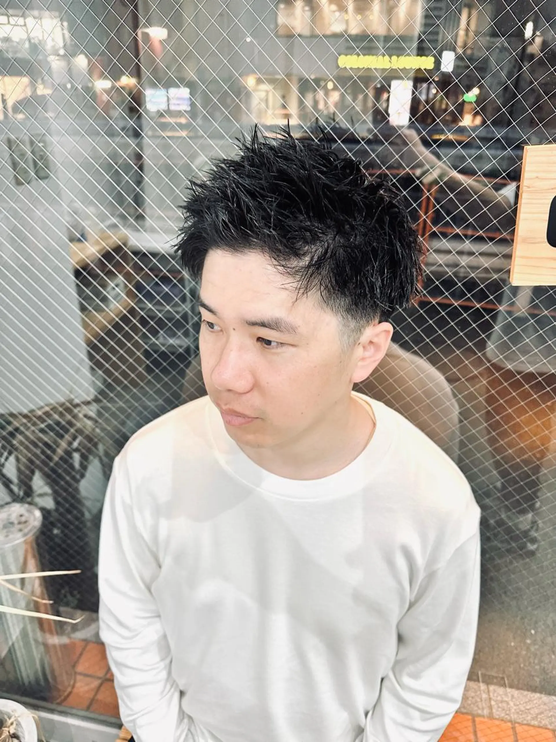 ショート メンズ スパイキーショート ショートヘア カット 💈メンズパーマ💈 ナカザワ　　リョウのヘアスタイル