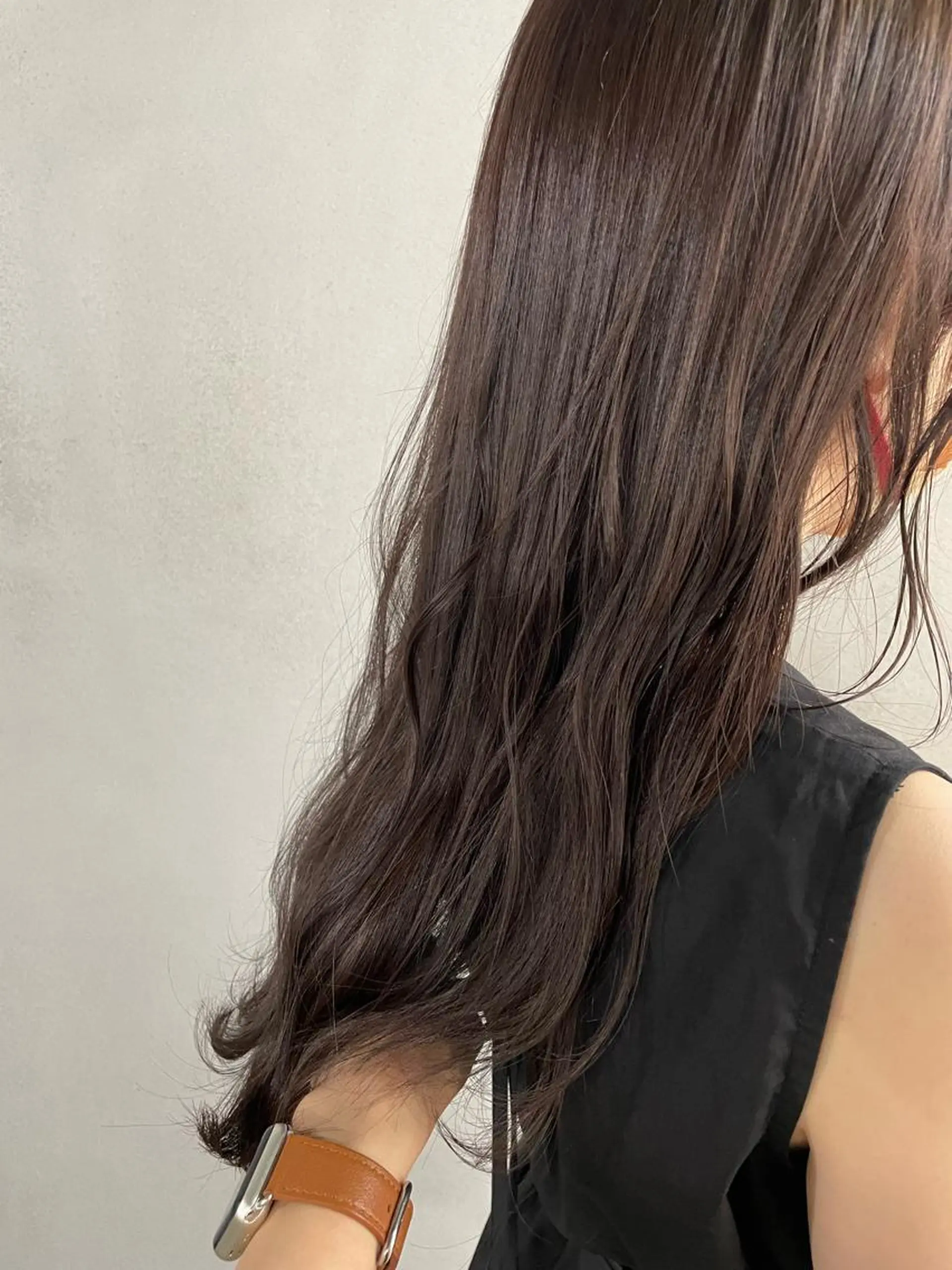 ロング カラー パーマ ヘアアレンジ メンズ キッズ ネイル マツエク・マツパ アイブロウ ブラウンカラー ココアブラウン カラーマツエク ブラウン #tag 稗田綾加のヘアスタイル