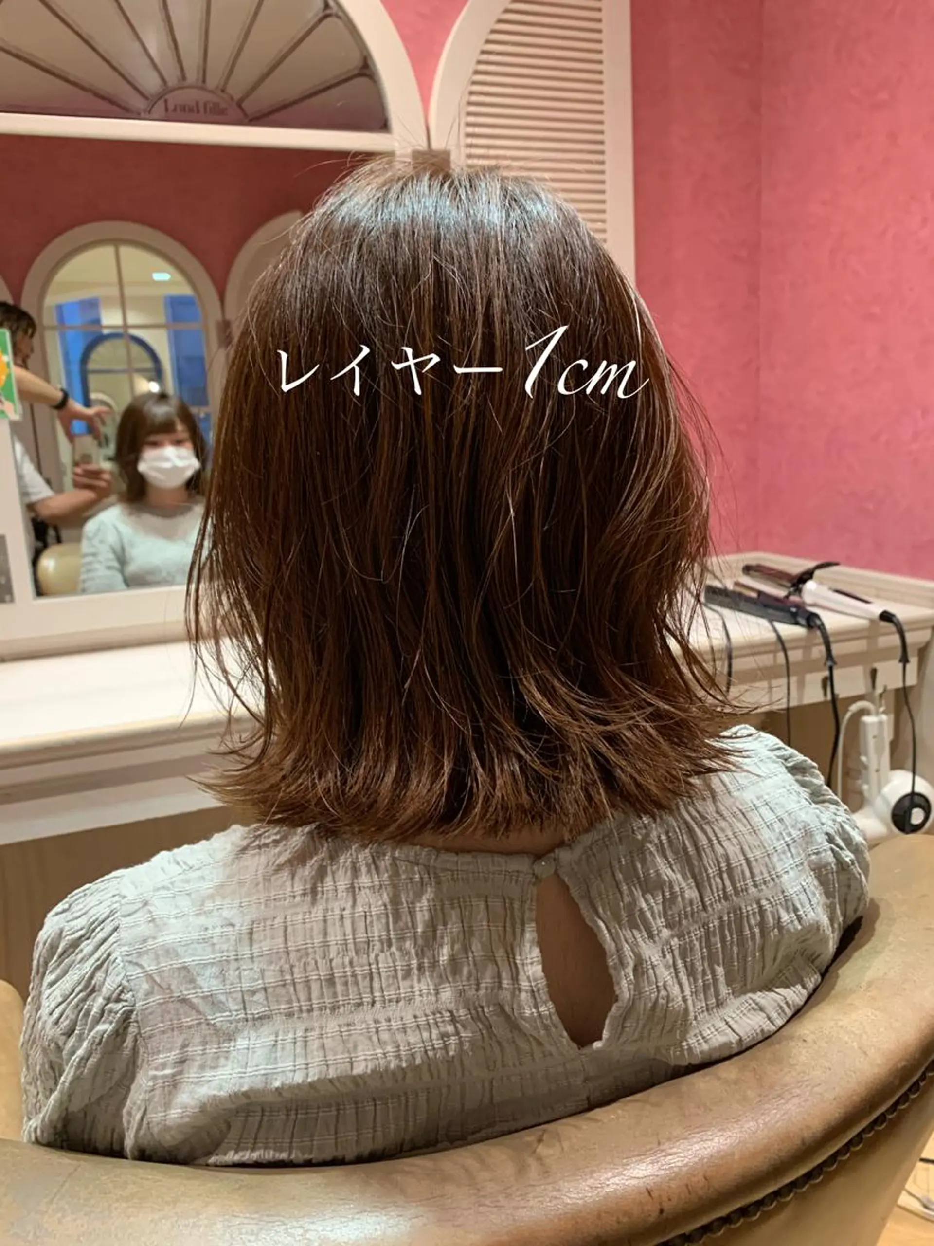 ミディアム カット ヘアカラー トリートメント 縮毛/ショート/ ボブ/レイヤー/小原のヘアスタイル