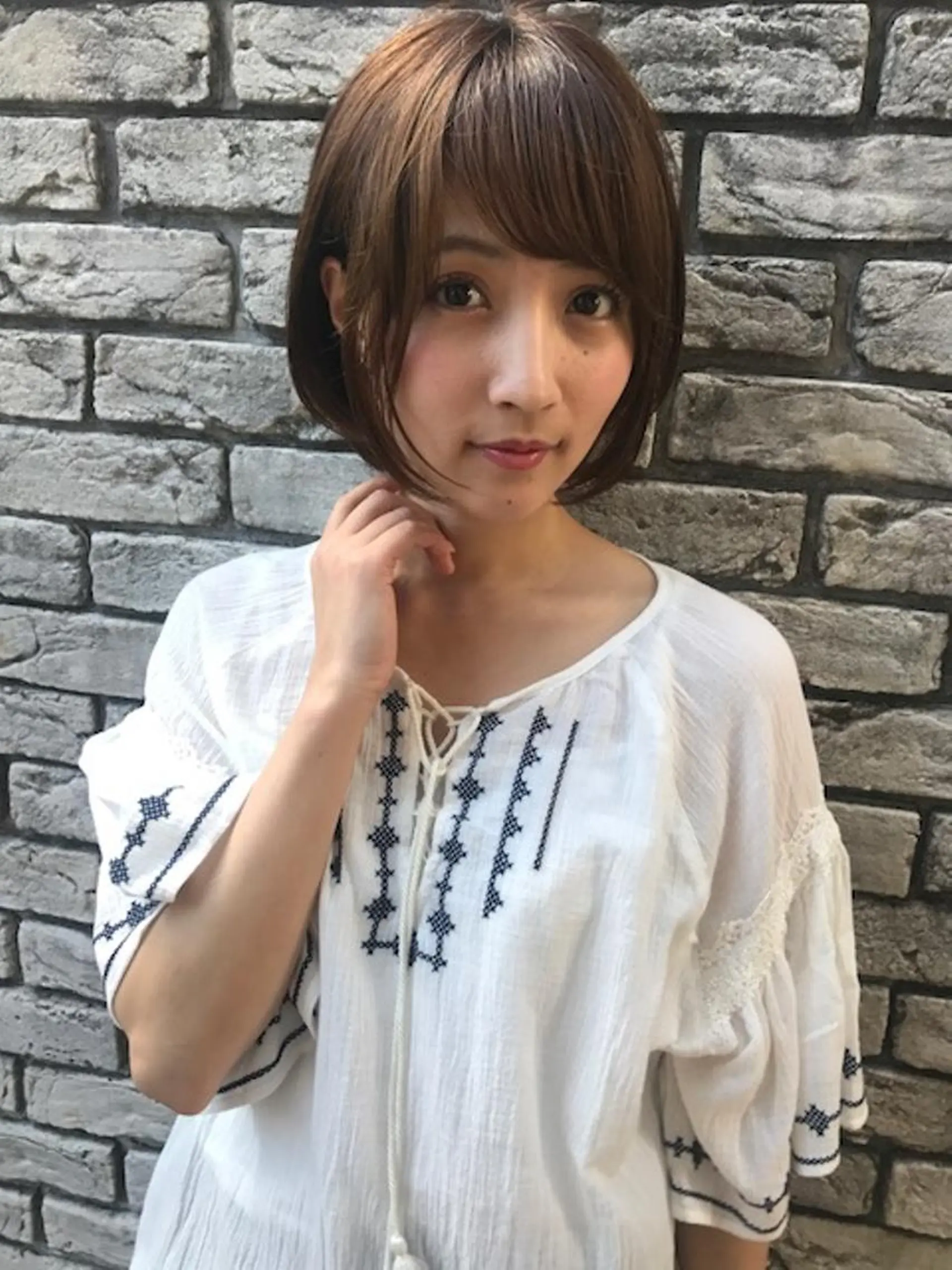 ショート カラー パーマ 羽田 ひろむのヘアスタイル