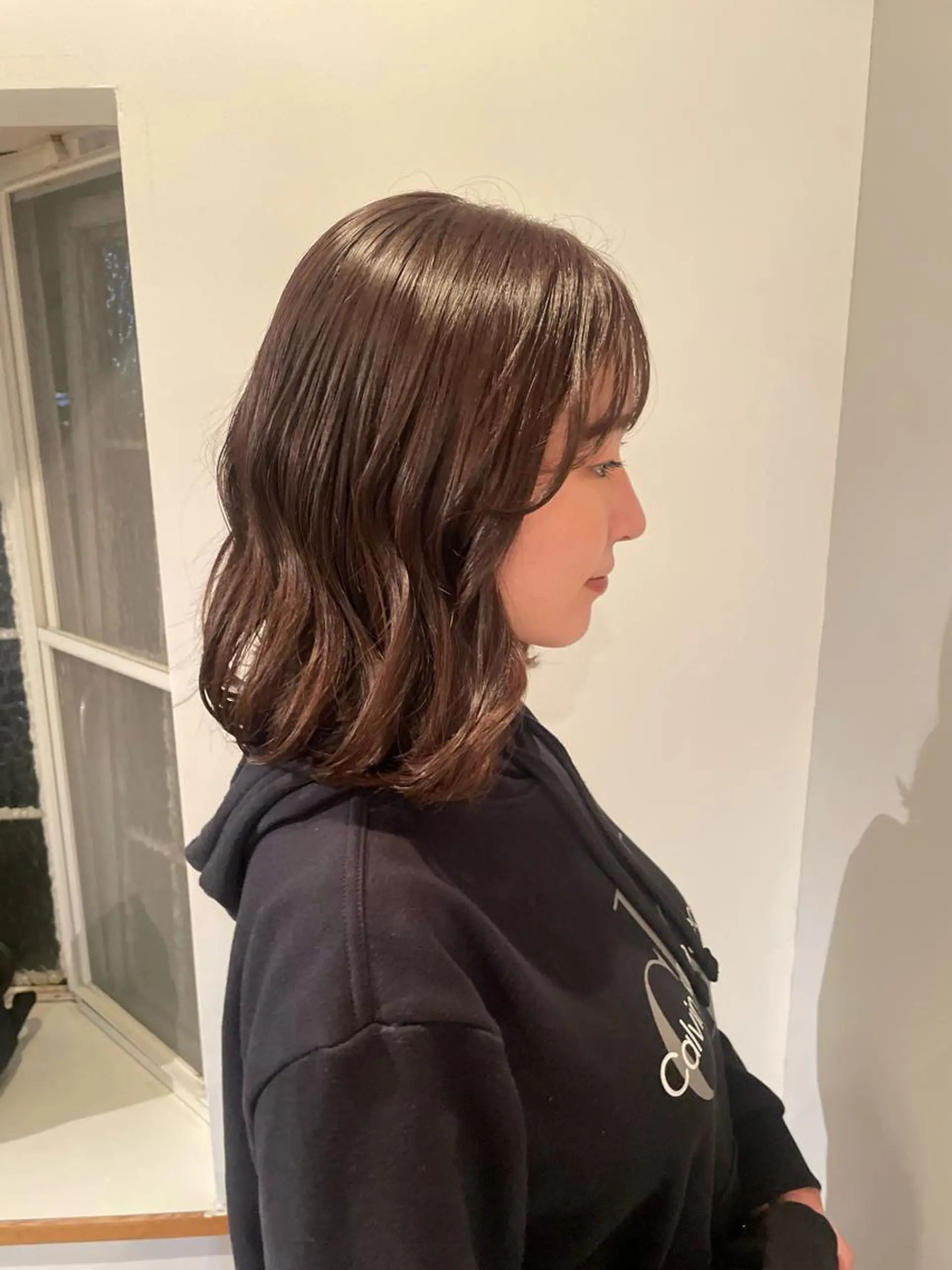 ミディアム 透明感カラー/顔周り カット/ののか💞のヘアスタイル