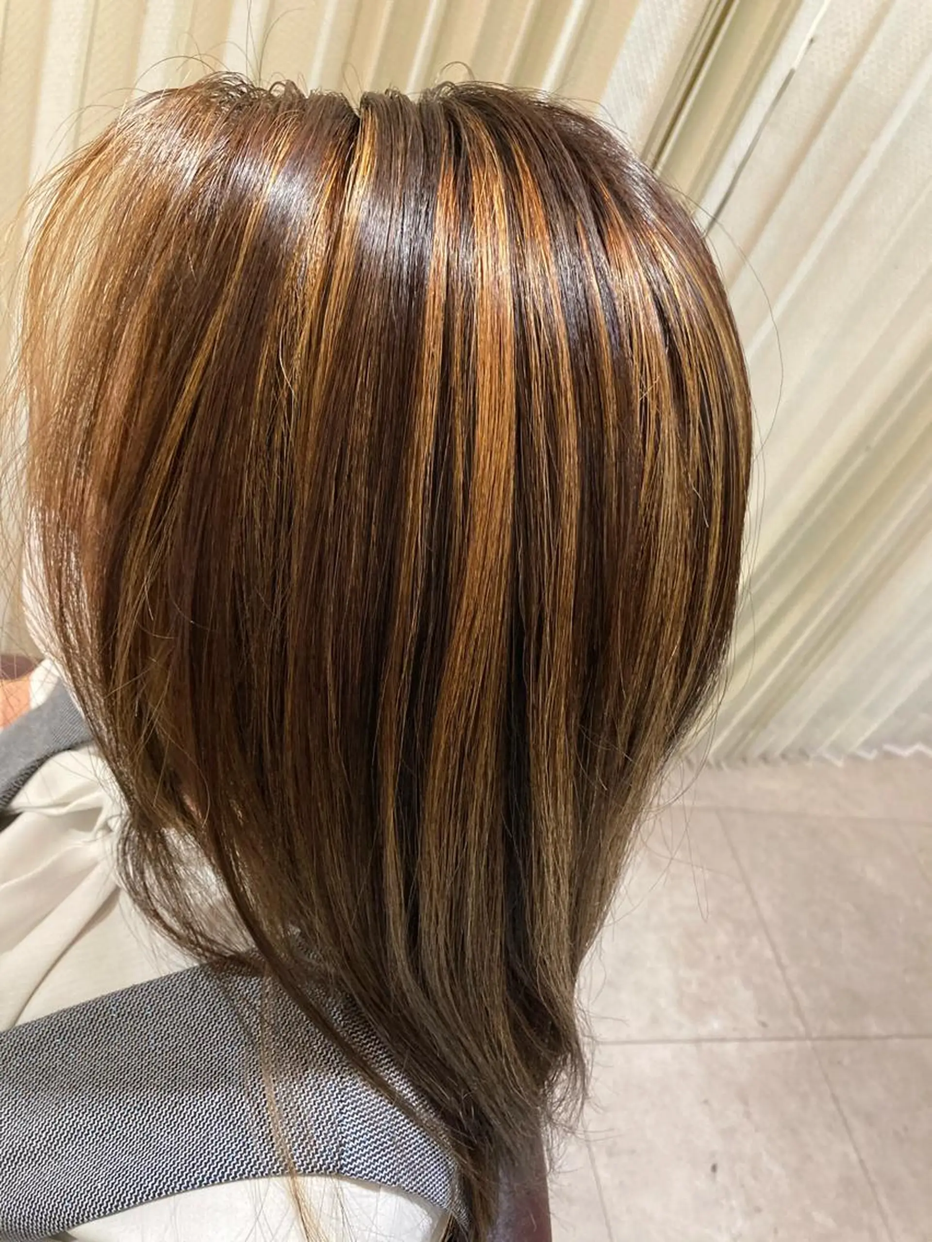 セミロング カラー ハイライトカラー ハイライト 髪質改善/透明感 カラー/内藤有須加のヘアスタイル