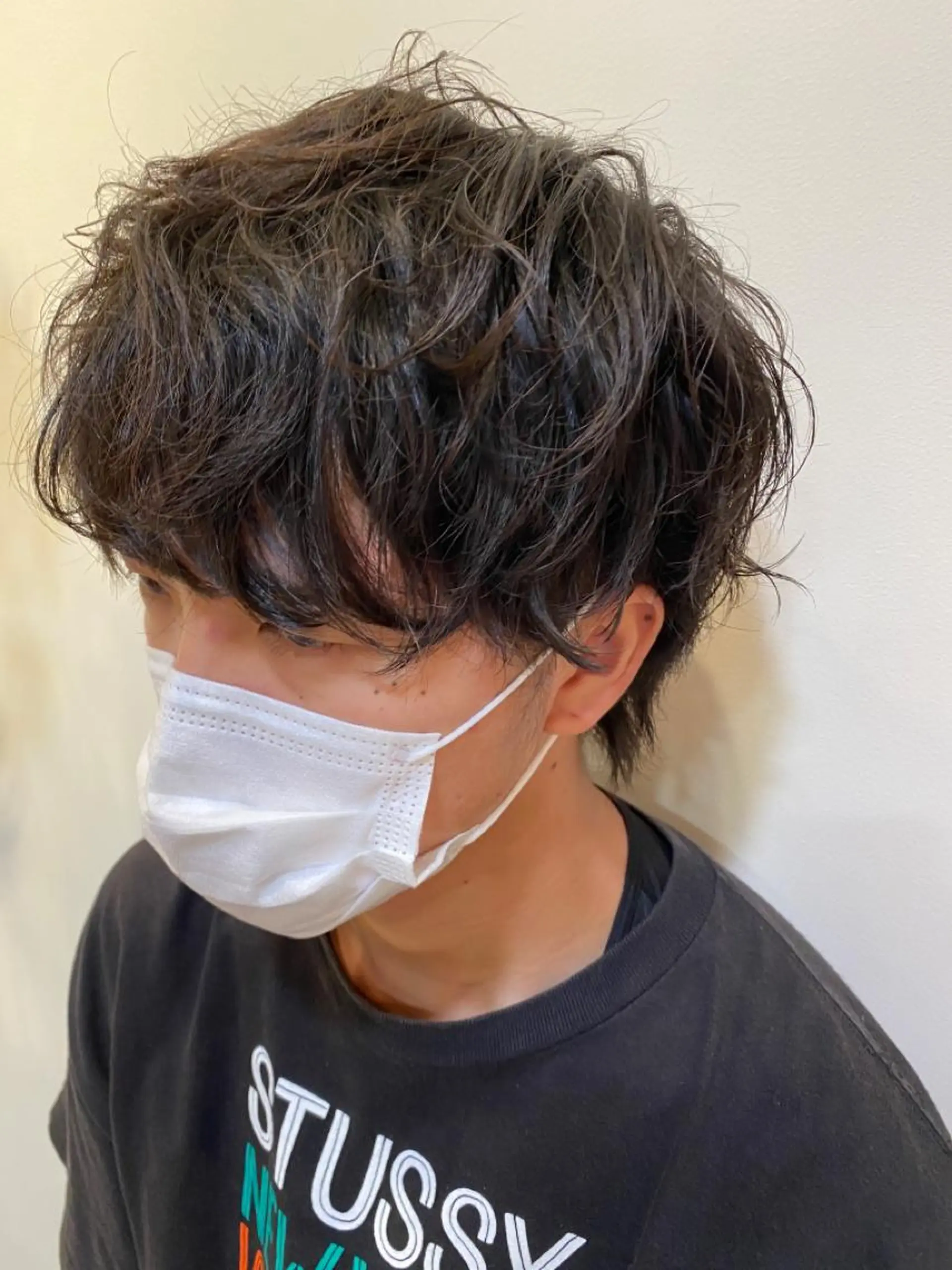 パーマ メンズ メンズパーマ RIKA韓国ヘア/く びれヘア/上品カラーのヘアスタイル