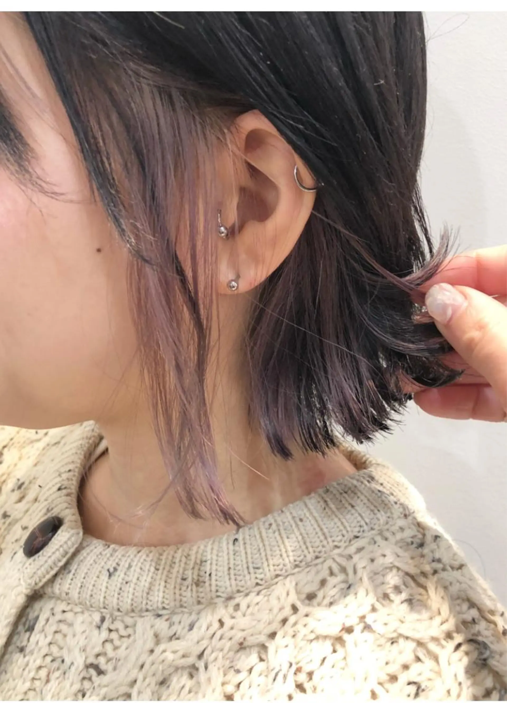 ショート カラー パープルカラー ヘアカラー トリートメント 透明感・艶カラー/ 坂田友梨奈のヘアスタイル