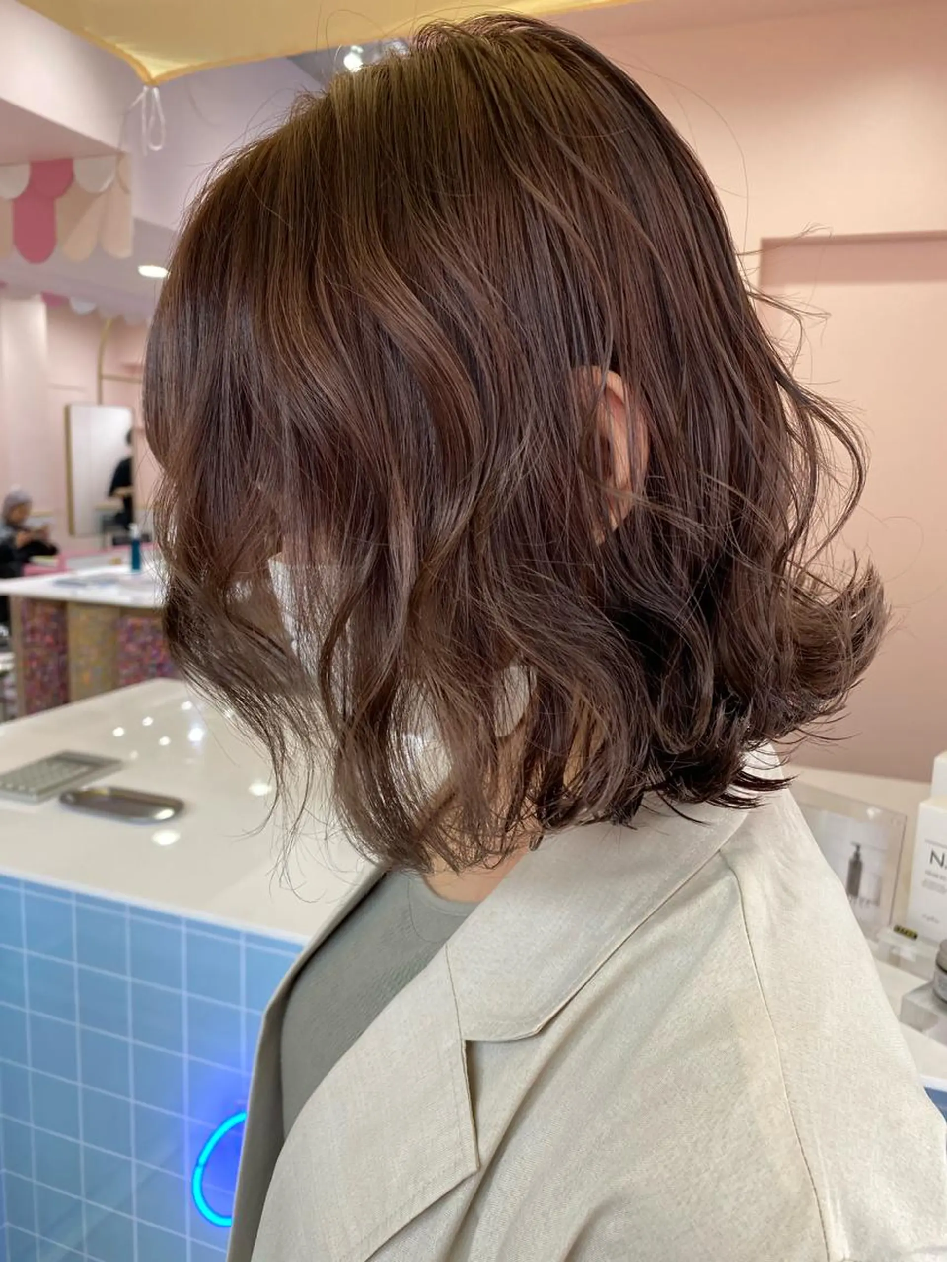 ミディアム カラー 色落ち綺麗透明感カラ /ボブ/ナカツヒカルのヘアスタイル