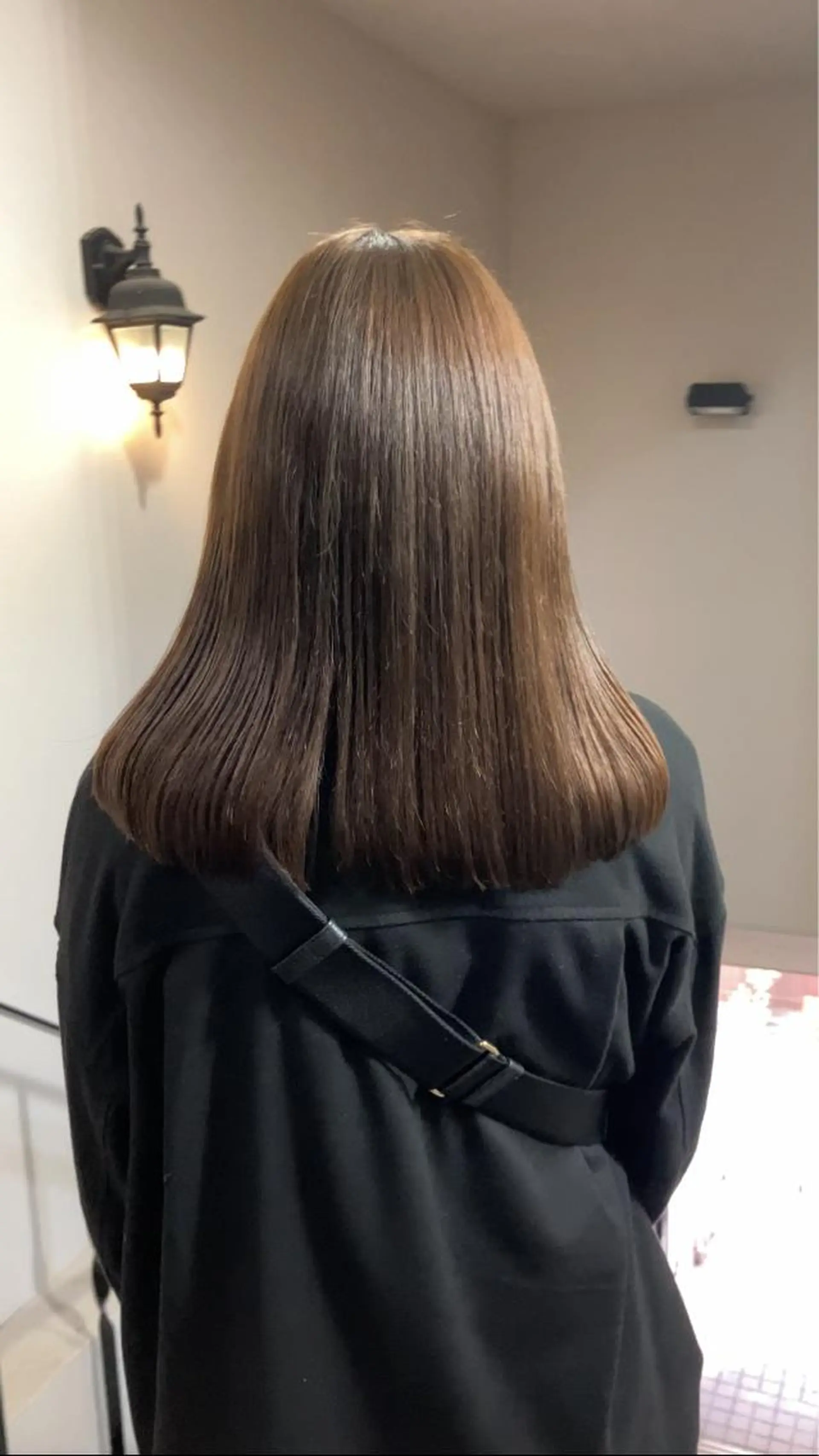 ミディアム くせ毛 髪質改善 縮毛矯正 wa daのヘアスタイル