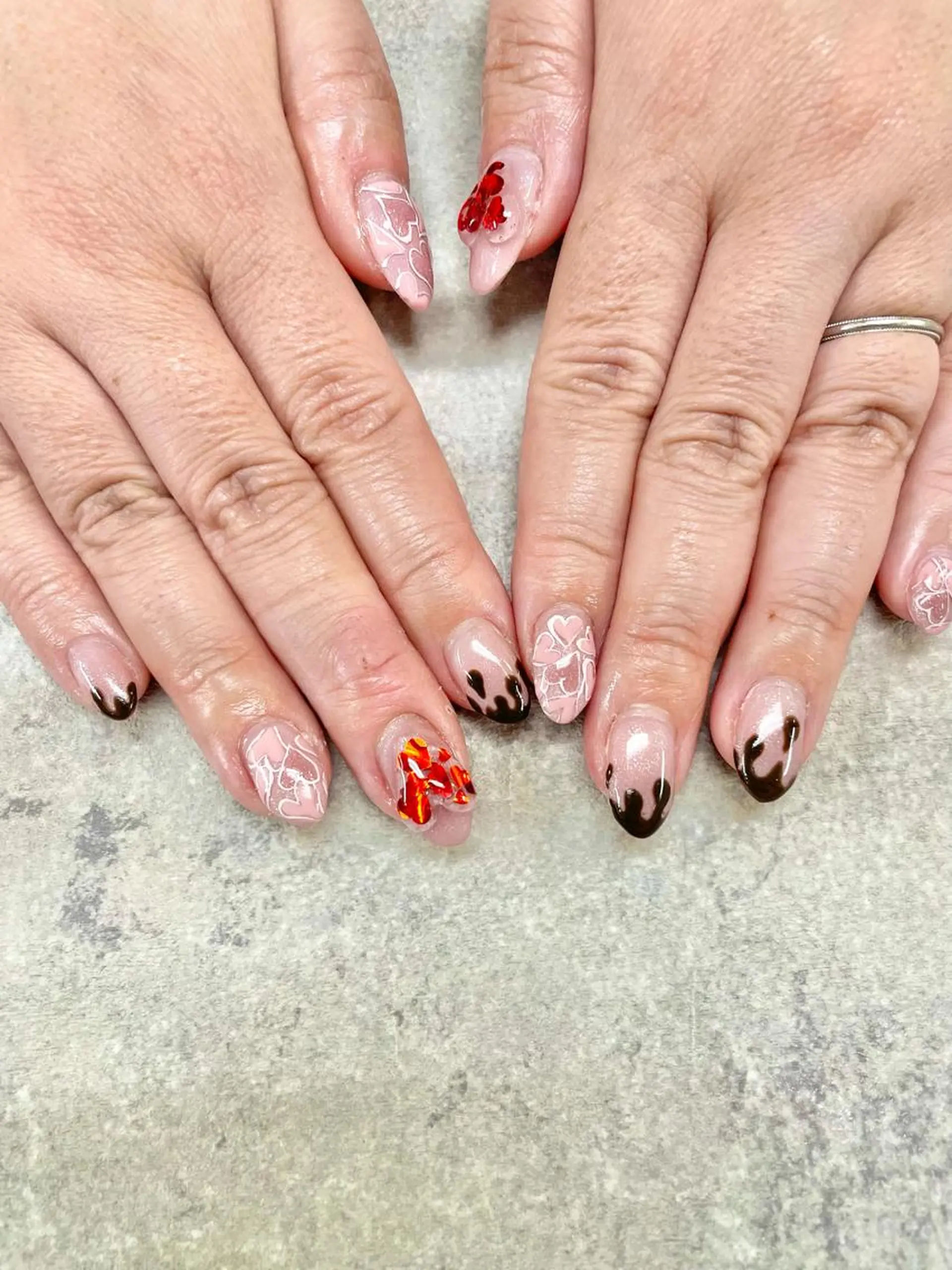 ネイル フットネイル フレンチネイル ジェルネイル グラデーション ハート ハンドネイル .N YUKIのネイルデザイン
