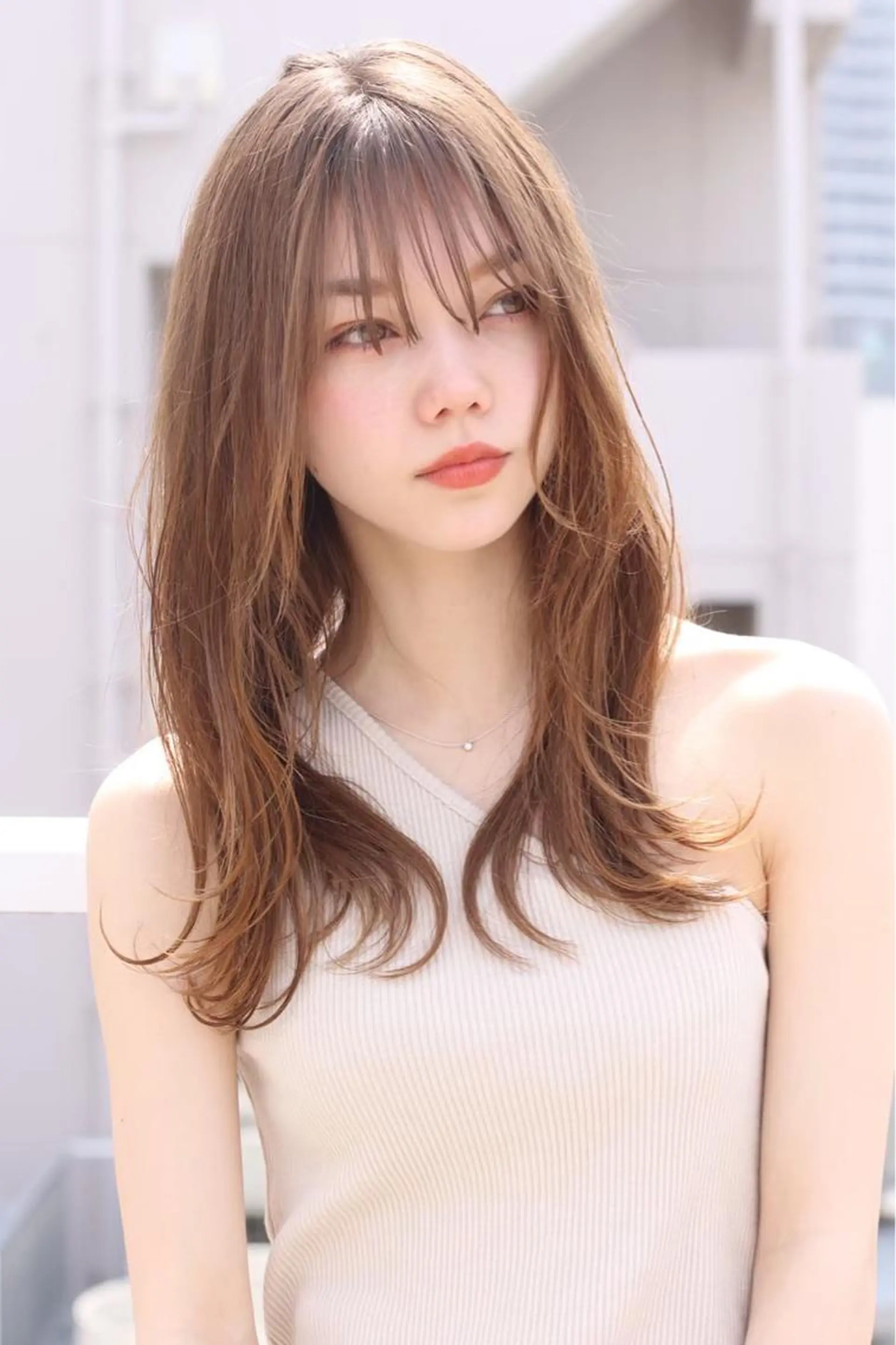 ロング カラー 新宿/韓国レイヤー 髪質改善カラー/角所のヘアスタイル