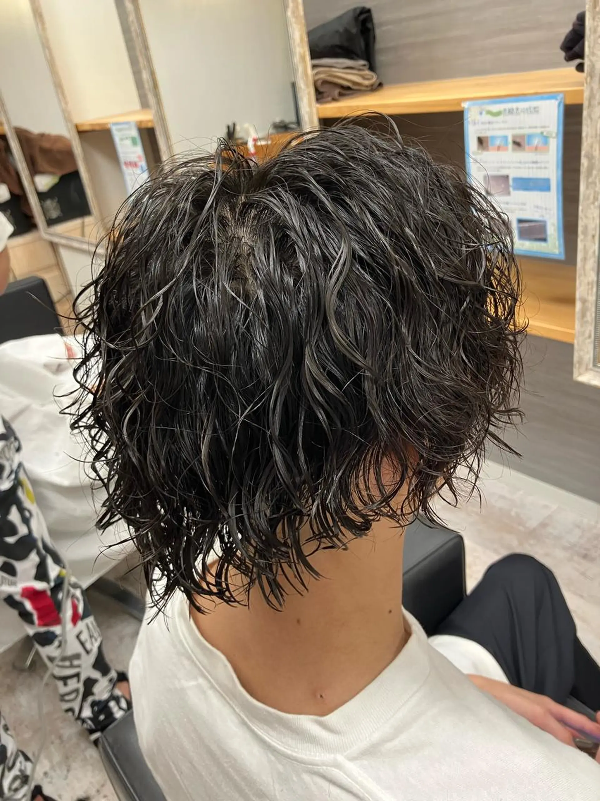 セミロング パーマ メンズ カット パーマ メンズ特化/パーマ/ フェードWATARUのヘアスタイル