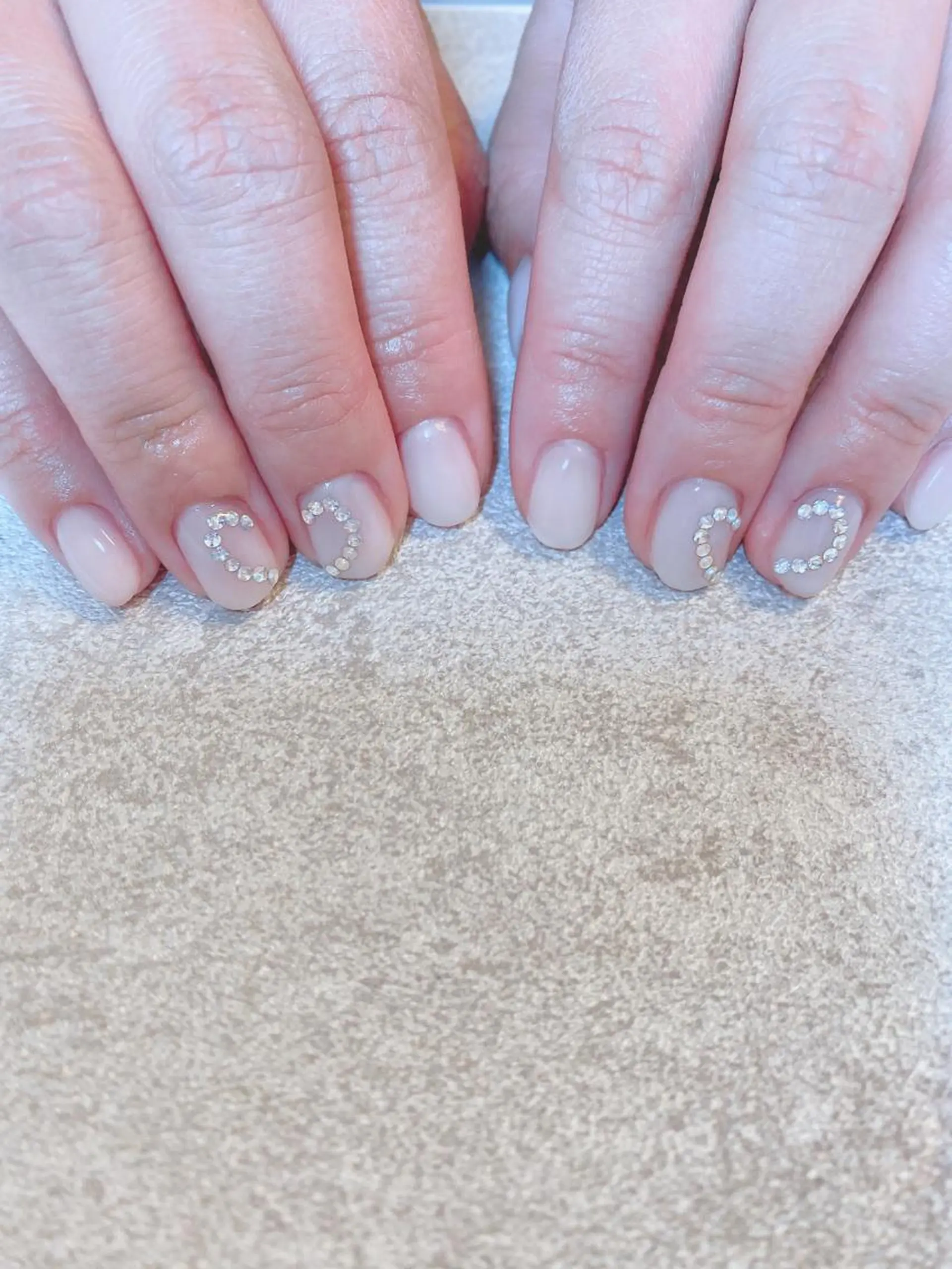ネイル ハート ストーンネイル ハンドネイル LIll nailのネイルデザイン