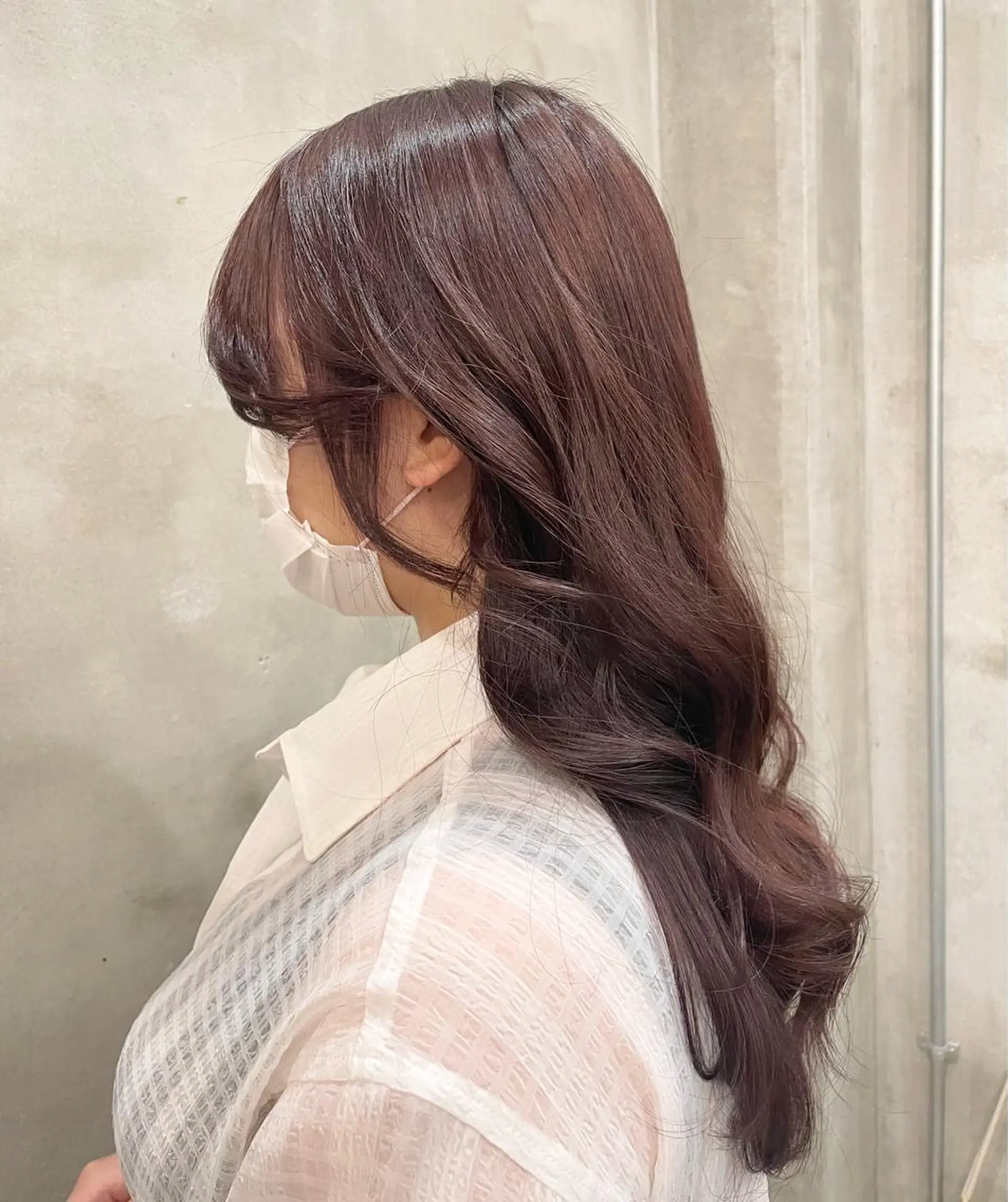 ロング カラー カット ヘアカラー トリートメント 【ピンク/韓国ヘア/ ヘアセット】亜海のヘアスタイル