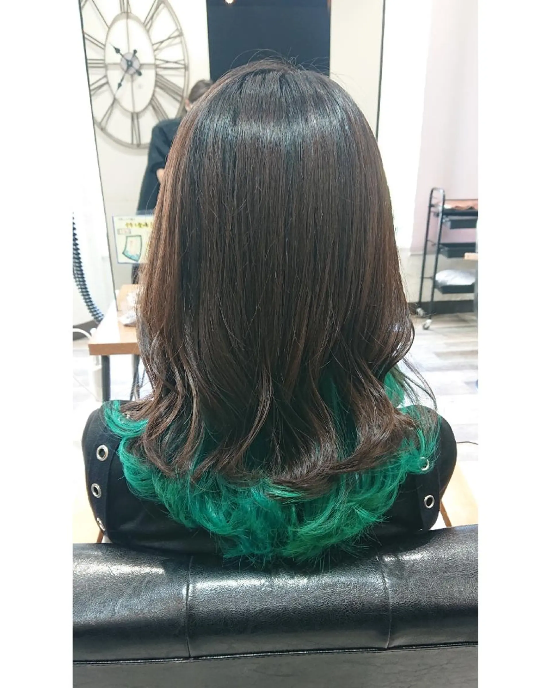 セミロング カラー ミント ACROあべの店所属・艶カラー/インナー /グラデ/大西小百合のヘアスタイル