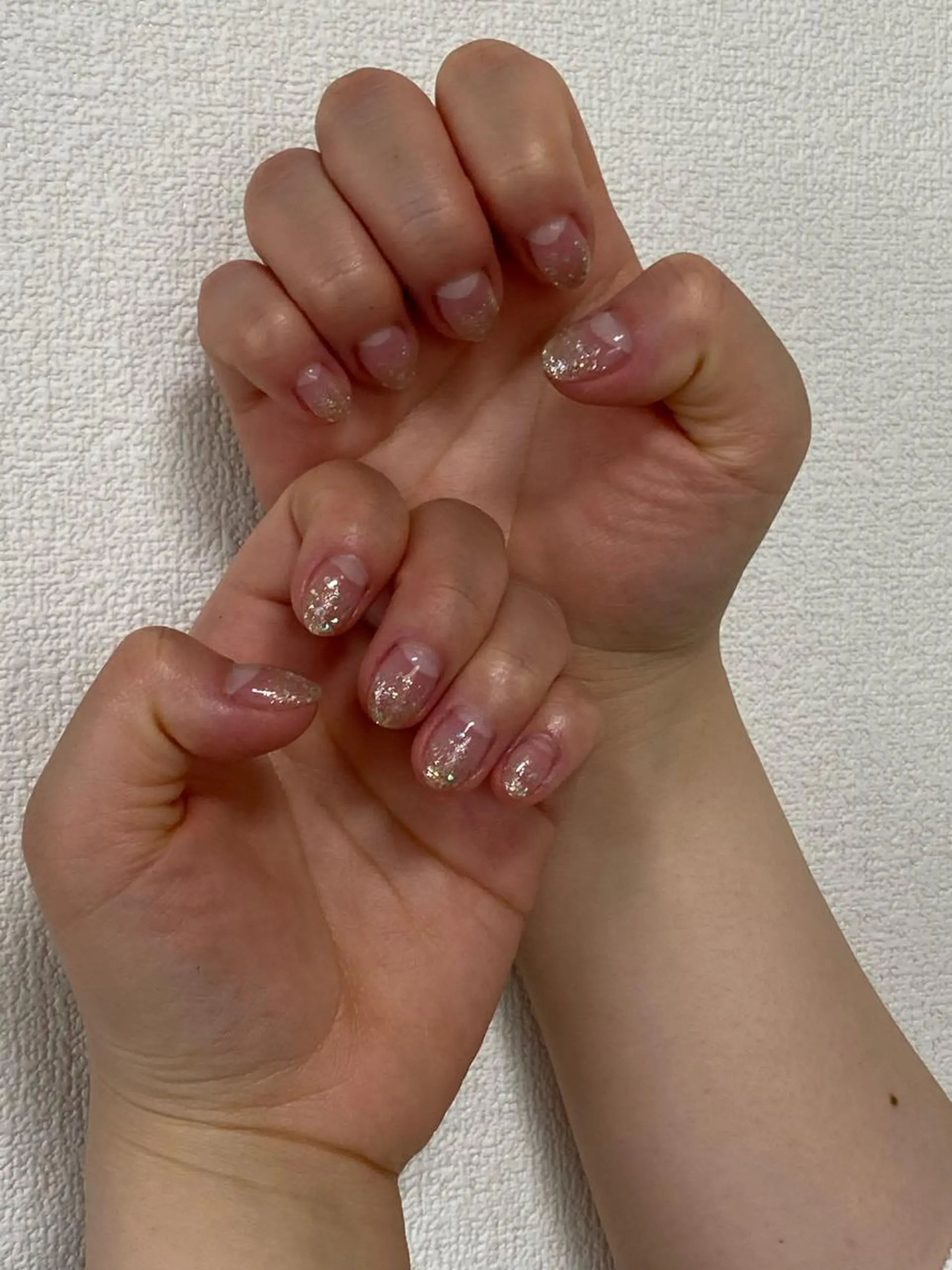 ネイル ラメ(グリッター) ラメグラデーション ハンドネイル 自宅サロン FeelFreeのマツエク・マツパデザイン